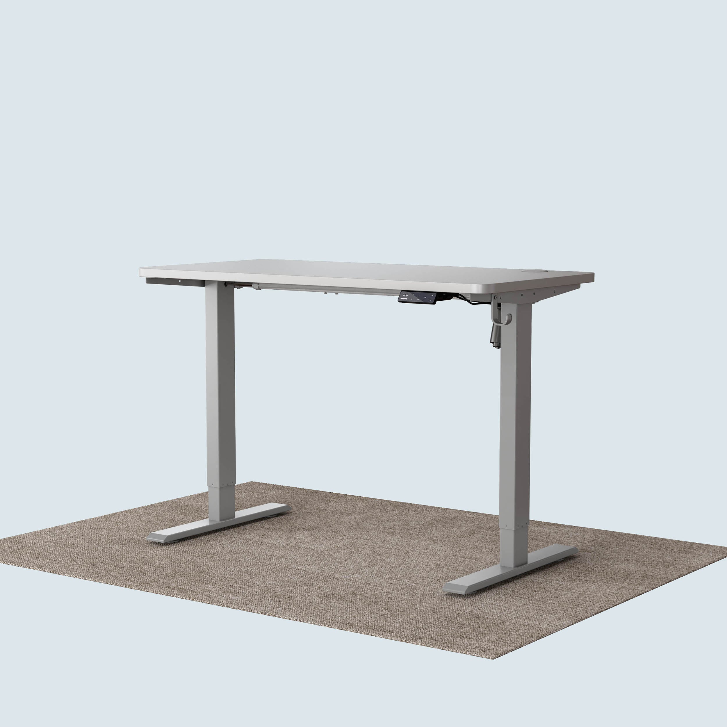 Maidesite T1 Basic standing desk grey frame and 120x60cm white desktop