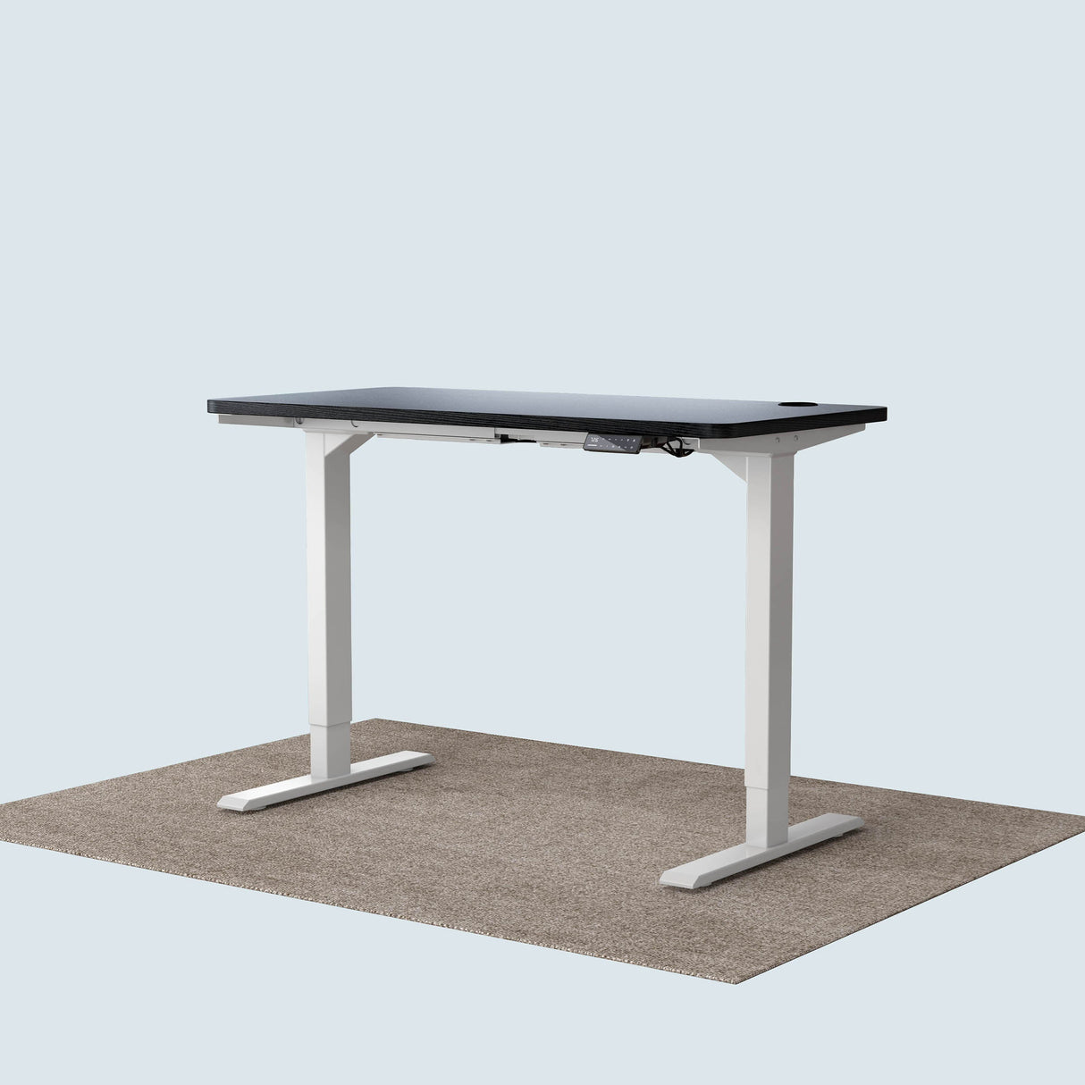 Maidesite T2 Pro standing desk white frame and 120x60cm black desktop