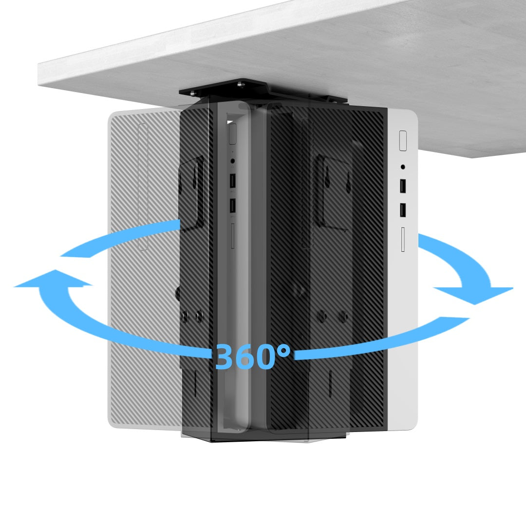 Maidesite Under-desk 360 degree rotating CPU holder