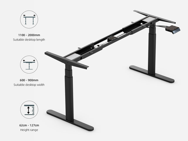 Maidesite TH2 Plus Art/EL2 Plus Art - Electric Standing Desk Height Adjustable Table Frame