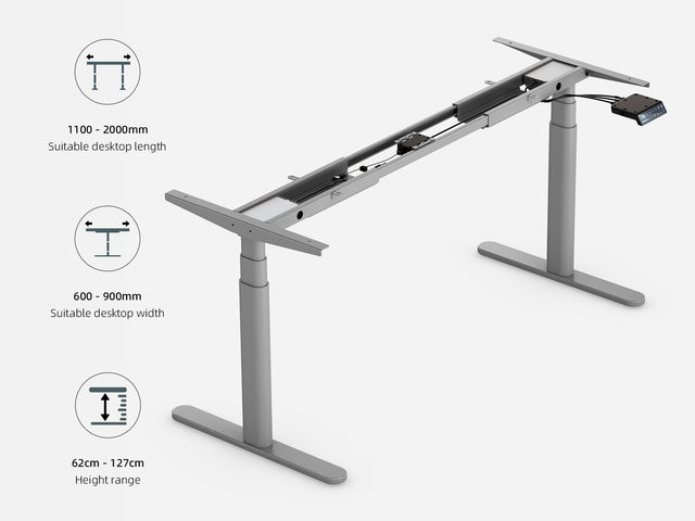 Maidesite TH2 Plus Art/EL2 Plus Art - Electric Standing Desk Height Adjustable Table Frame