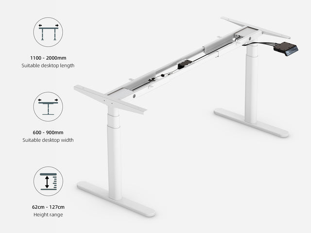 Maidesite TH2 Plus Art/EL2 Plus Art - Electric Standing Desk Height Adjustable Table Frame