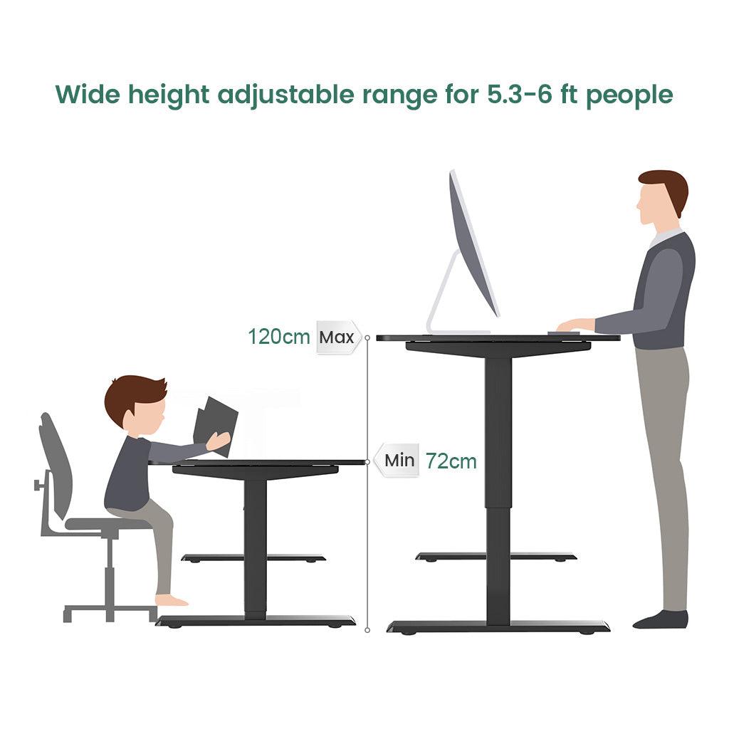 Maidesite T1 Basic Height-Adjustable Standing Desk is great for 5.3-6 ft people to use