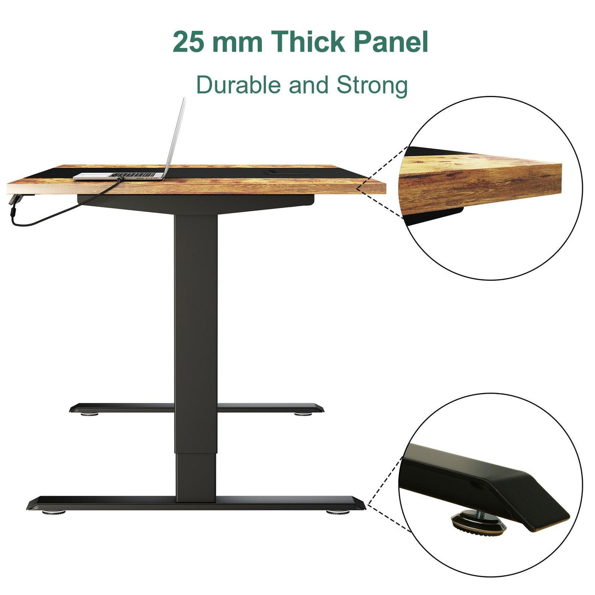 160x75cm top with 2..5cm durable and strong eco-friendly desktop