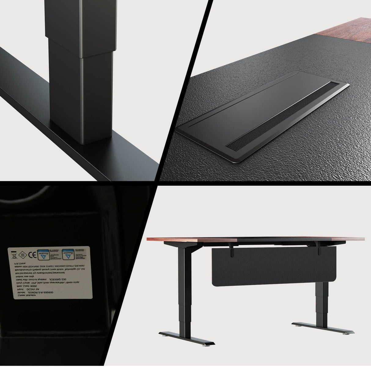 Maidesite SC2 Pro electric height adjustable desk comes with solid frame, powerful motor,cable management and privacy baffle