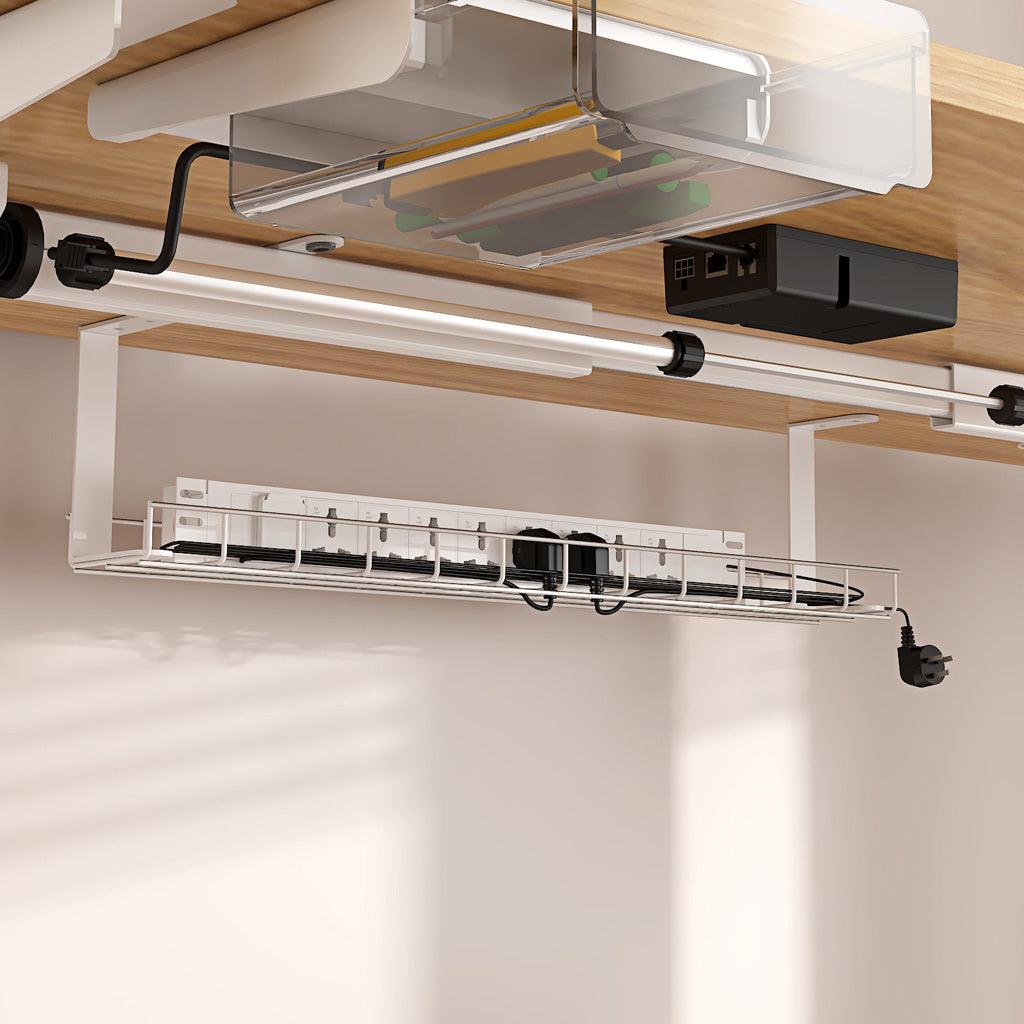 cable management tray to organized all wires for a tidy desk