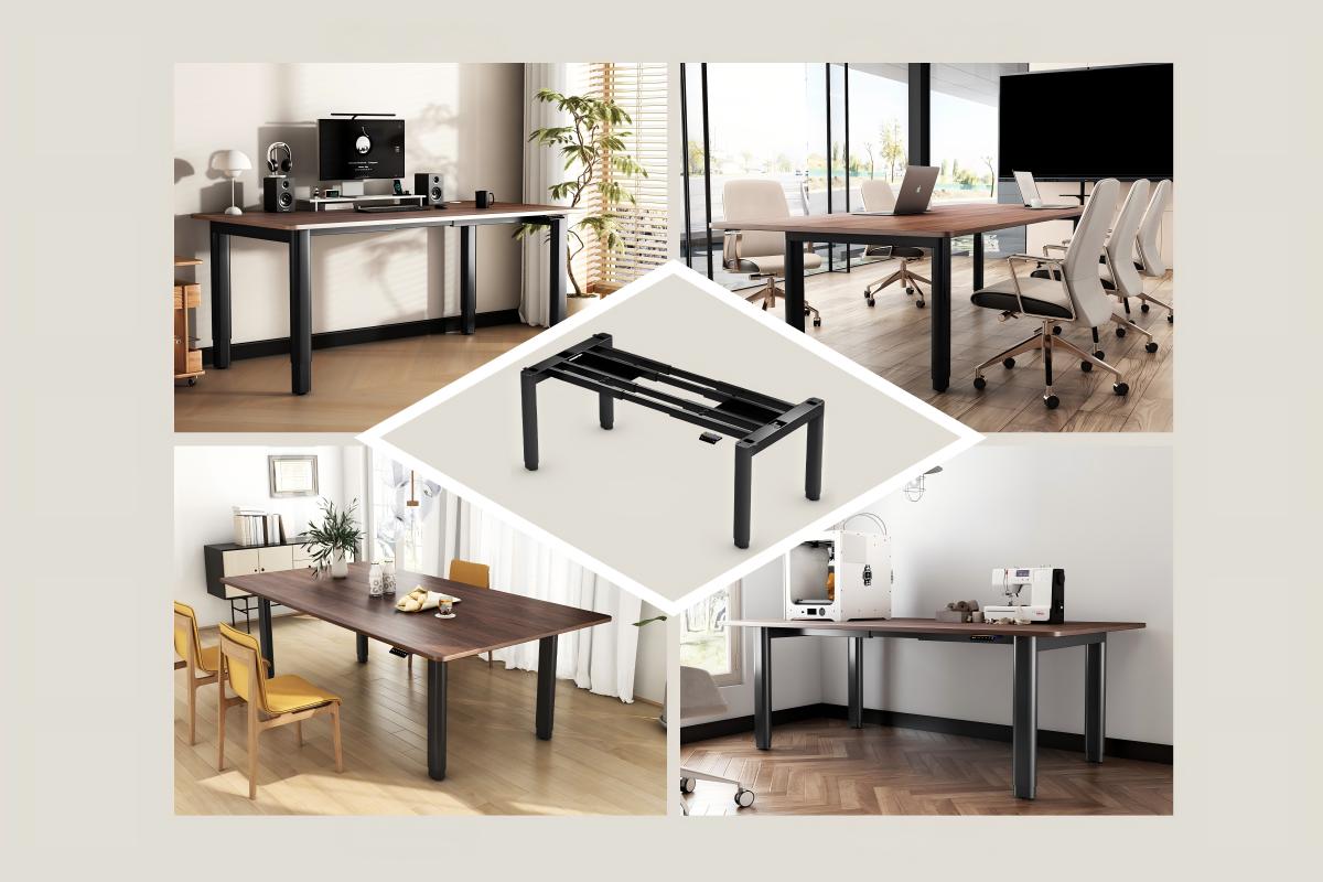 Work, Dine, Create: The Ultimate Four-Legged Adjustable Desk