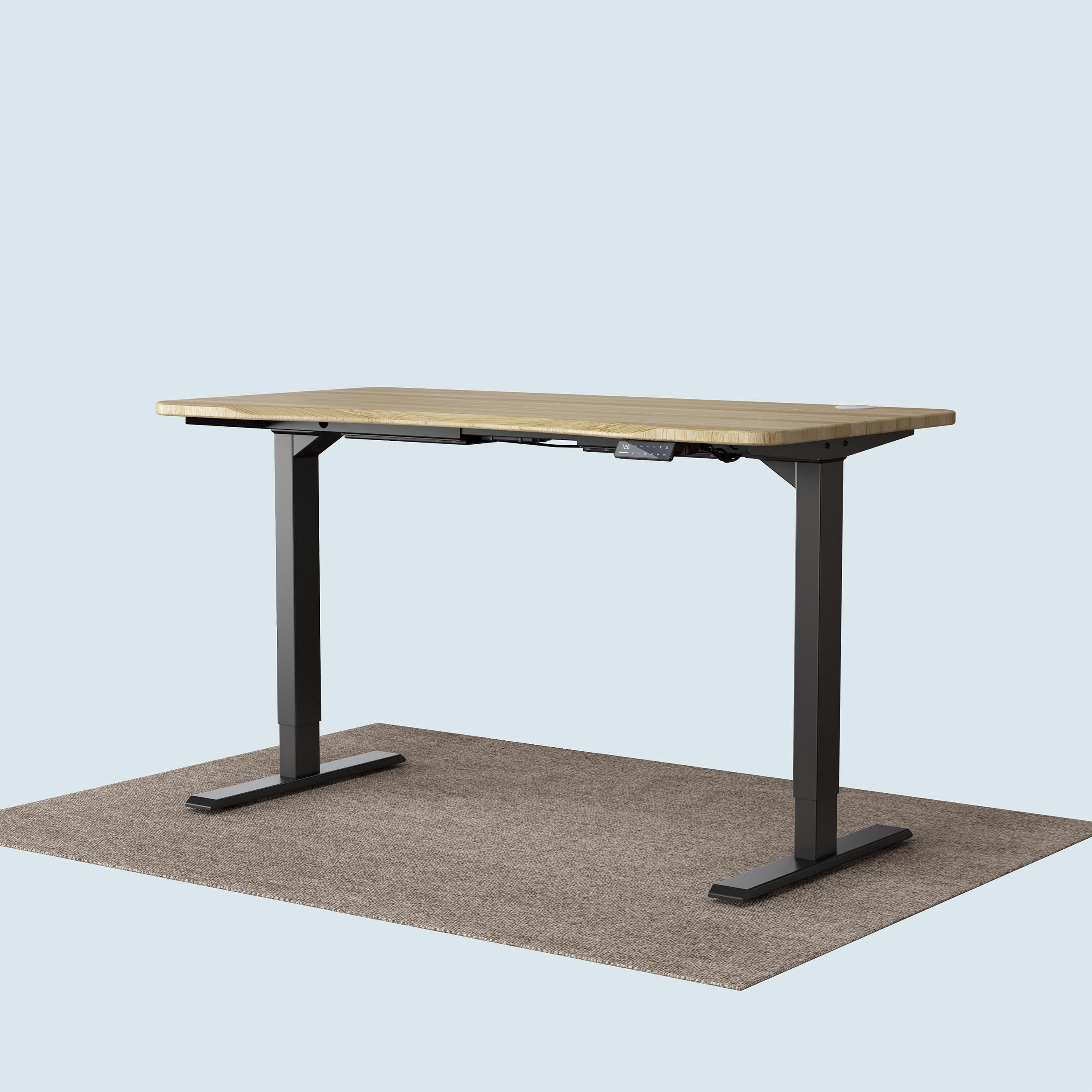 Maidesite T2 Pro standing desk grey frame with 160x80cm oak desktop