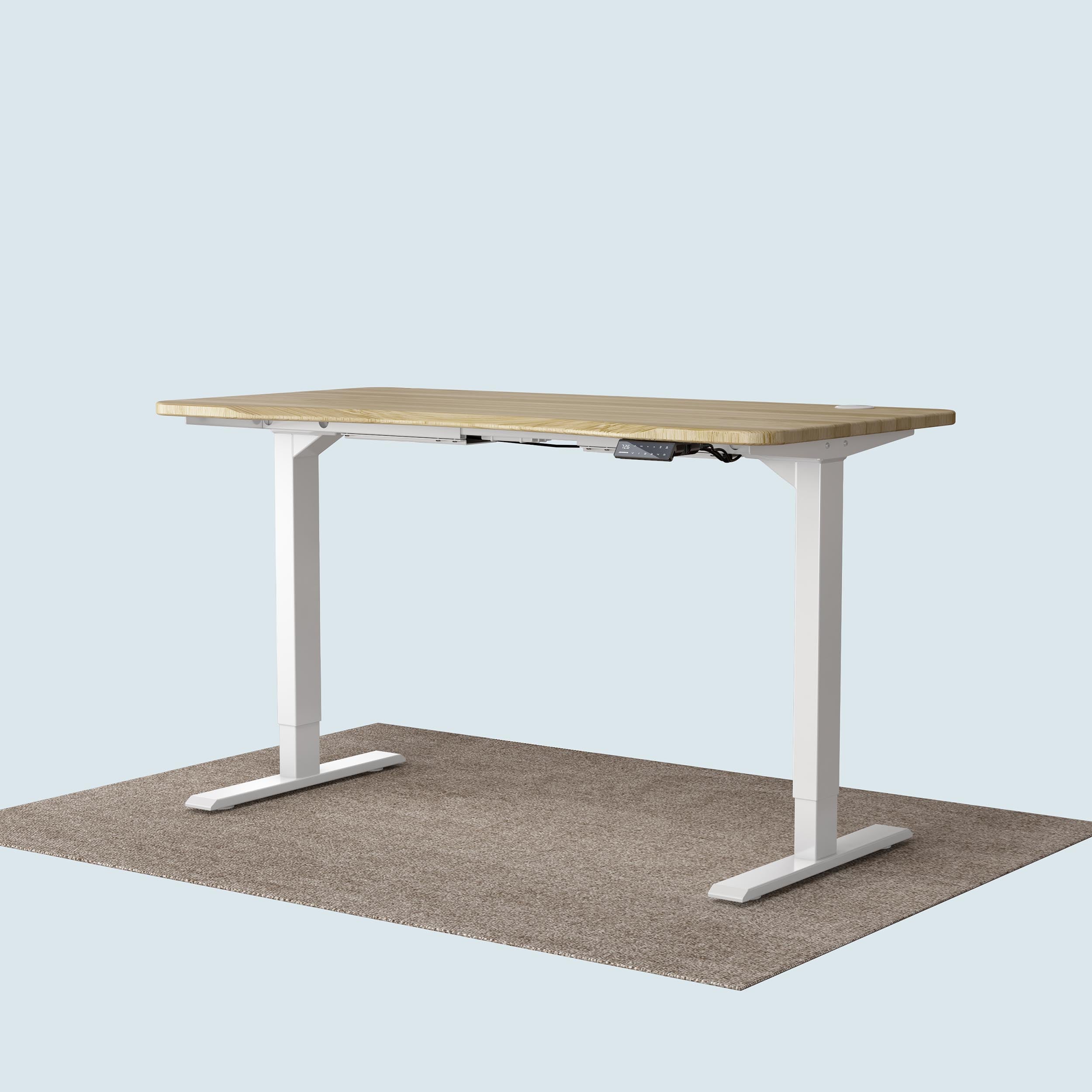 Maidesite T2 Pro standing desk grey frame with 120x60cm oak desktop