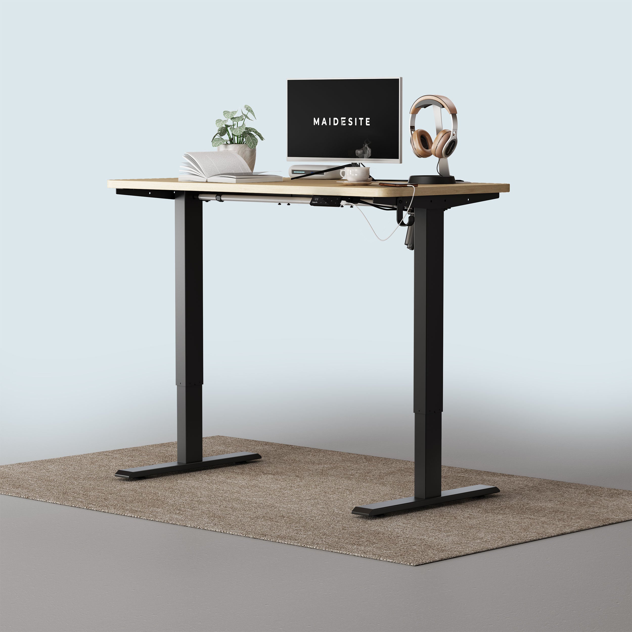 Maidesite T1 Baisc black electric height adjustable desk