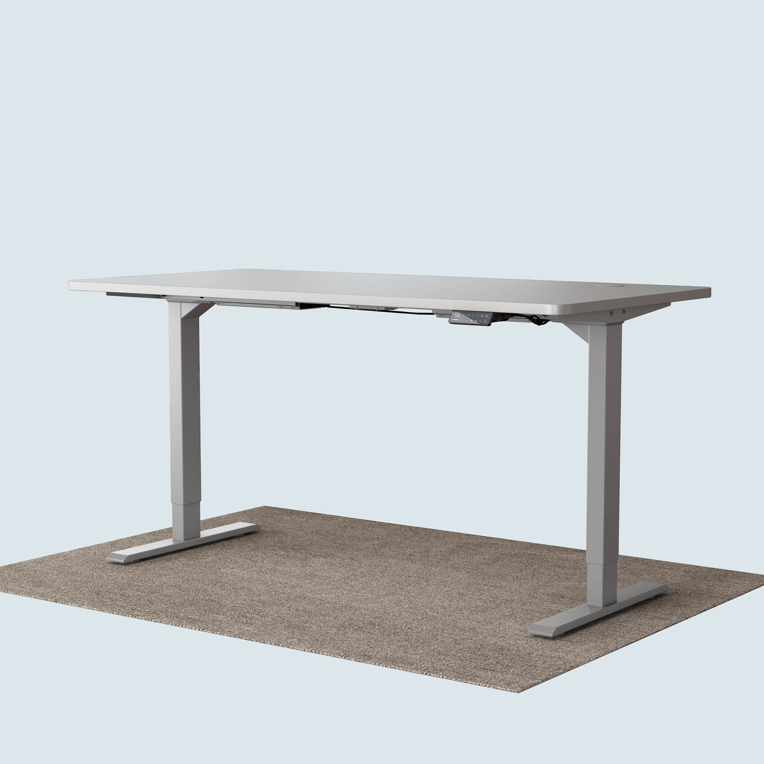 Maidesite T2 Pro standing desk grey frame and 160x80cm white desktop