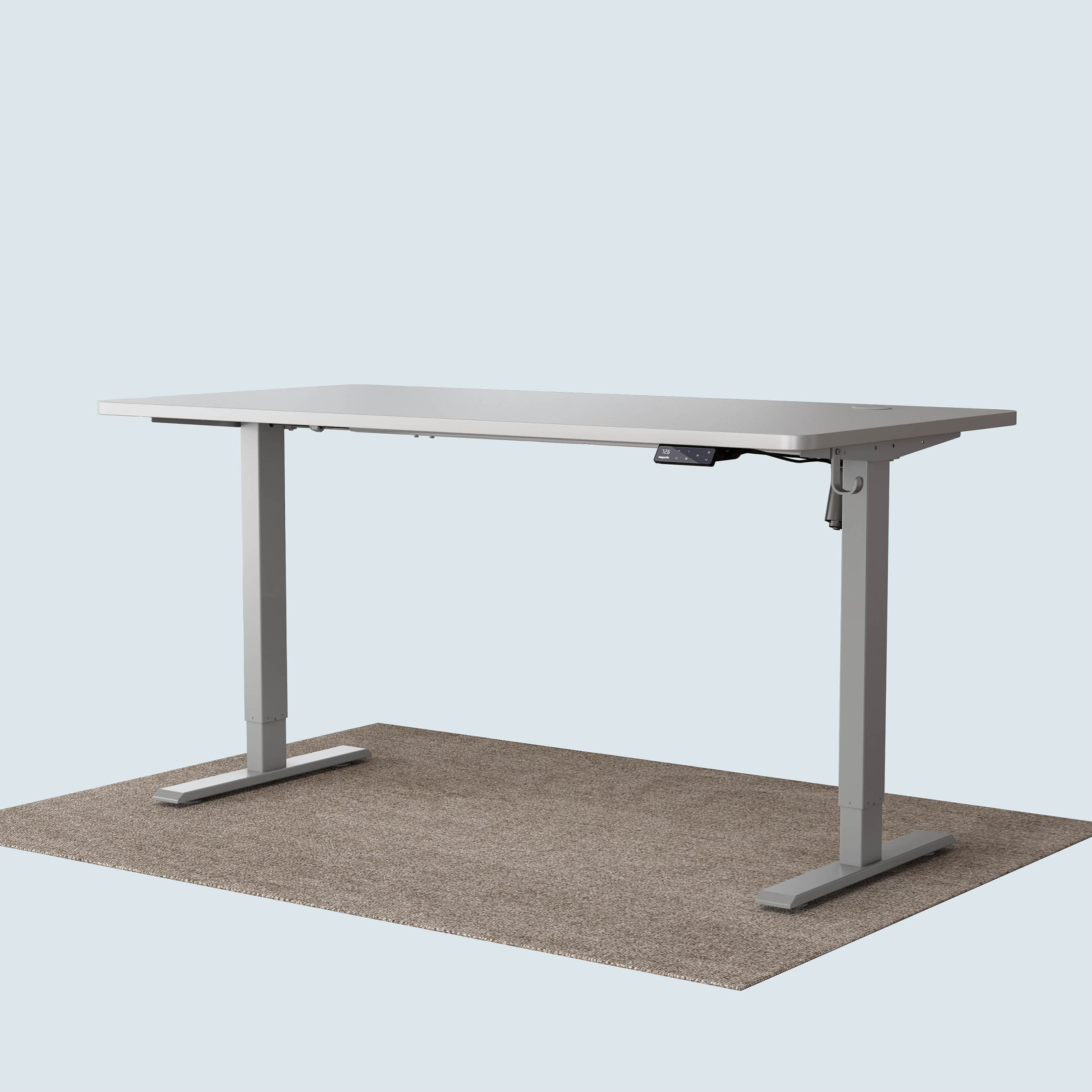 Maidesite T1 Basic standing desk grey frame and 160x80cm white desktop