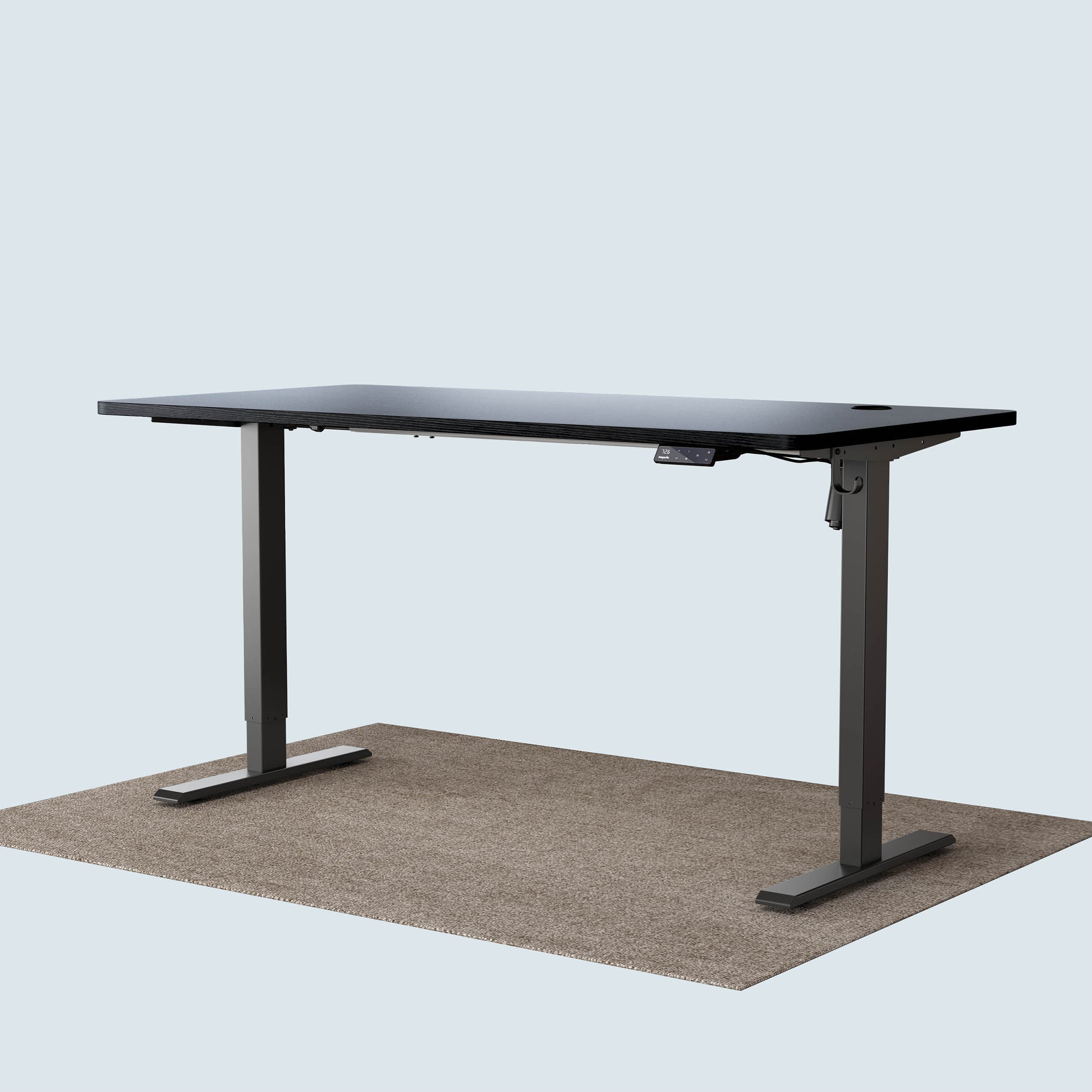 Maidesite T1 Basic height adjustable desk black frame with 160x80cm desktop