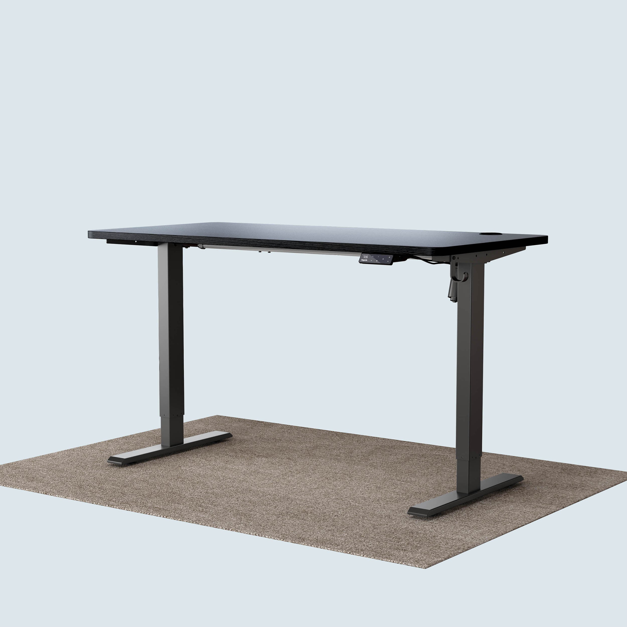 Best standing desk black frame with 140x70cm desktop for home office