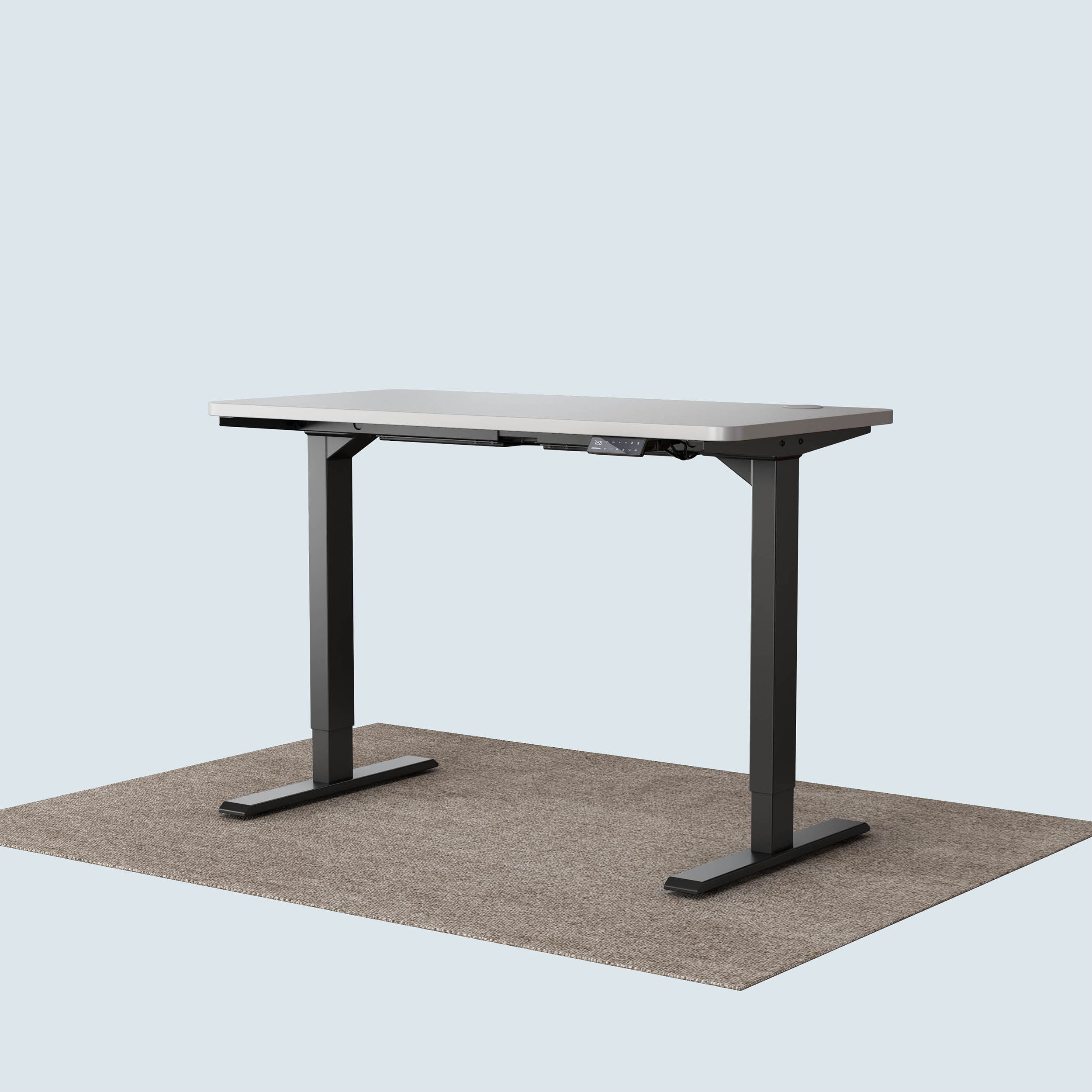 Maidesite T2 Pro standing desk black frame with 120x60cm white desktop