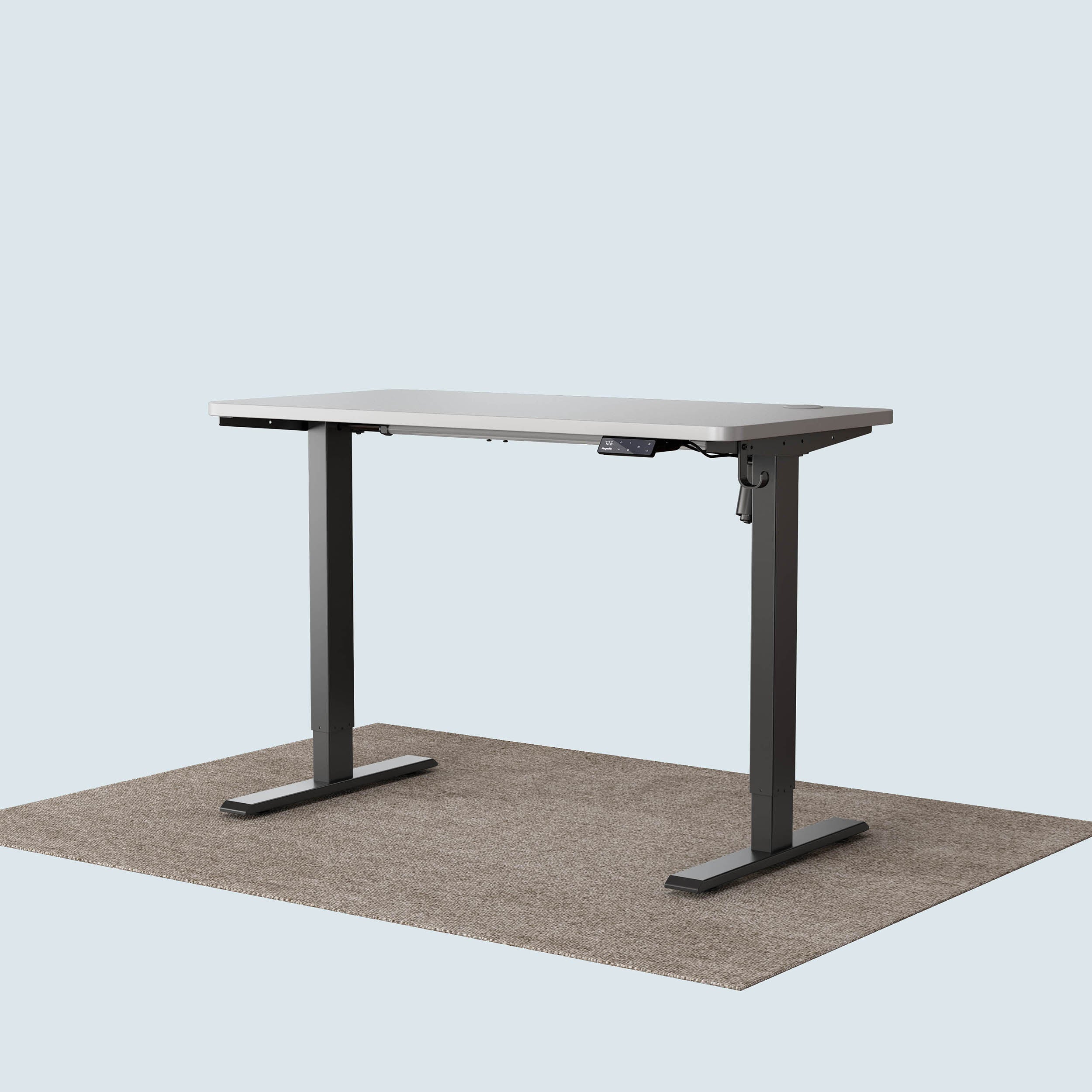 Maidesite T1 Basic standing desk black frame and 120x60cm white desktop