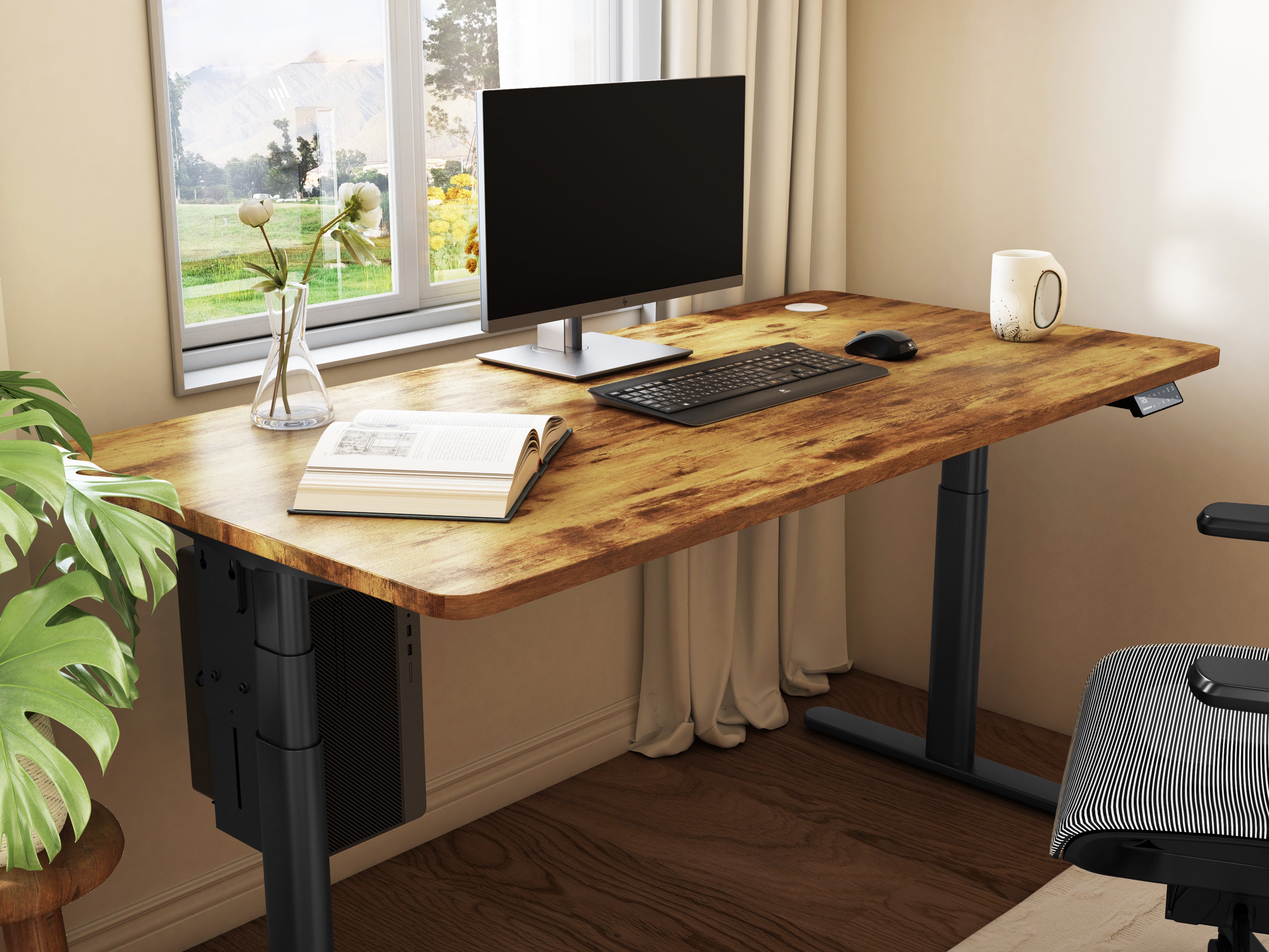 Maidesite TH2 Plus Art/EL2 Plus Art - Electric Standing Desk Height Adjustable Table Frame