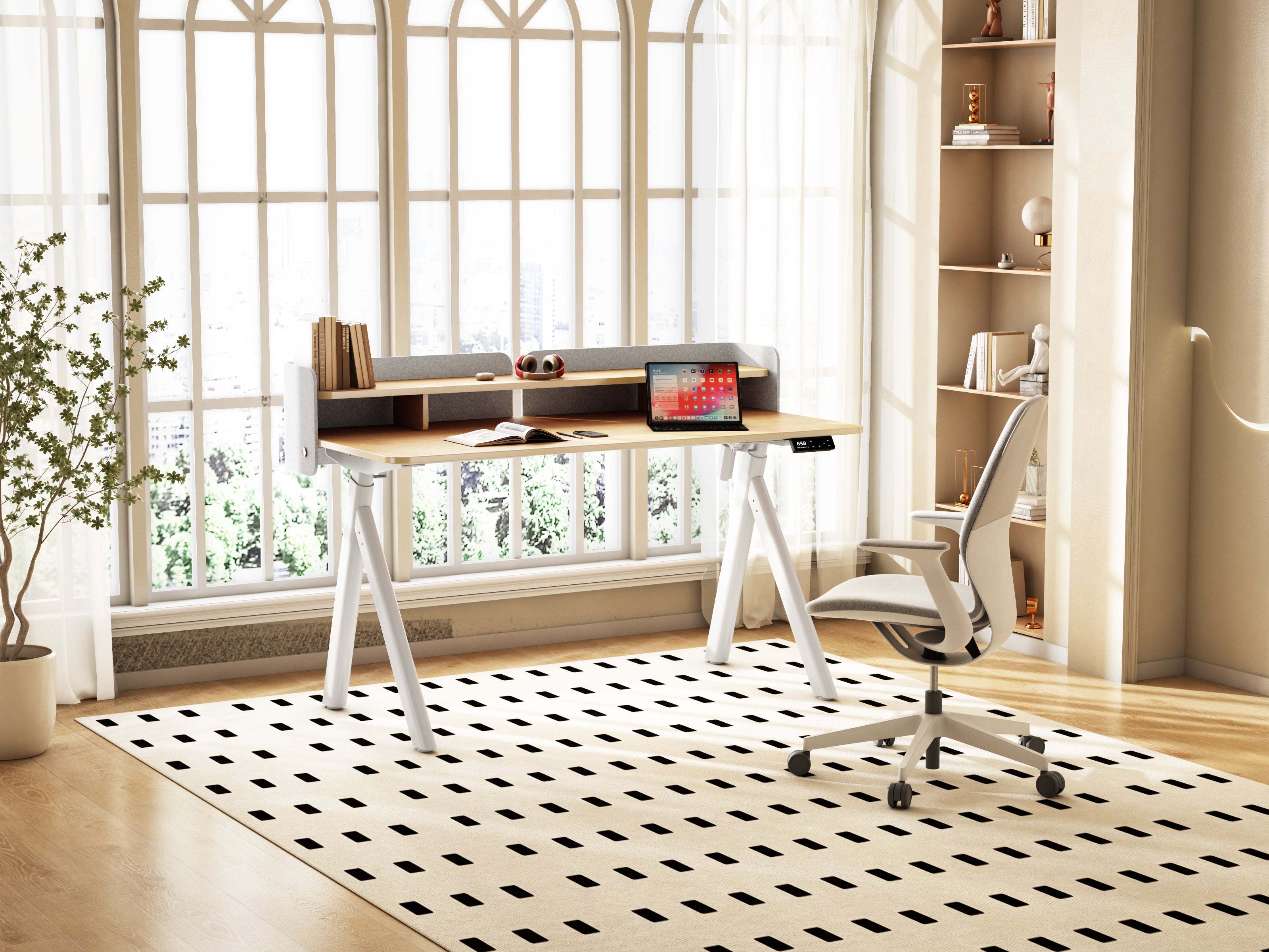 Maidesite ArborLift Height-Adjustable Electric Desk, 120 x 60 / 140 x 70 cm with USB-C Connection