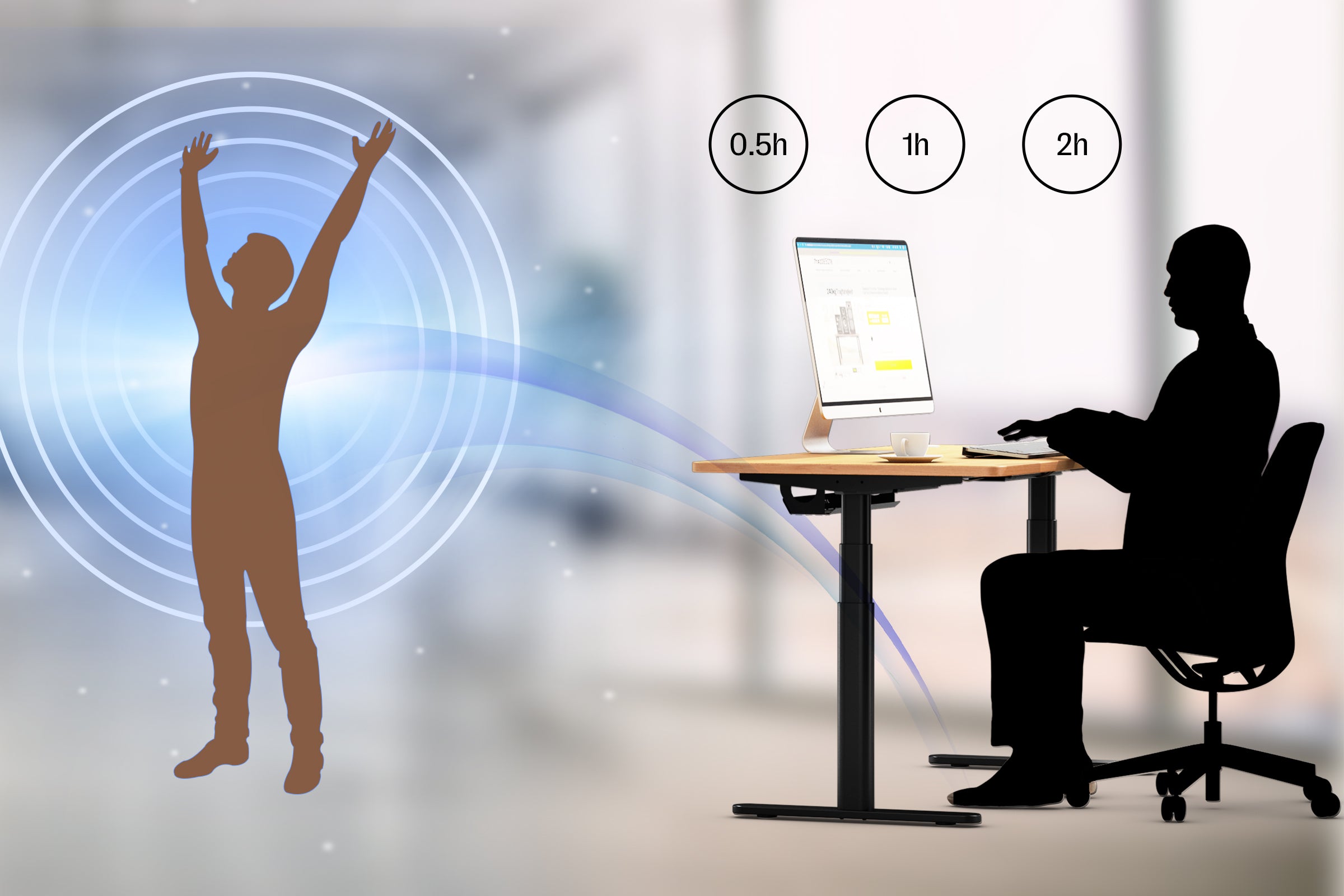 <p>Reminder to get up</p>