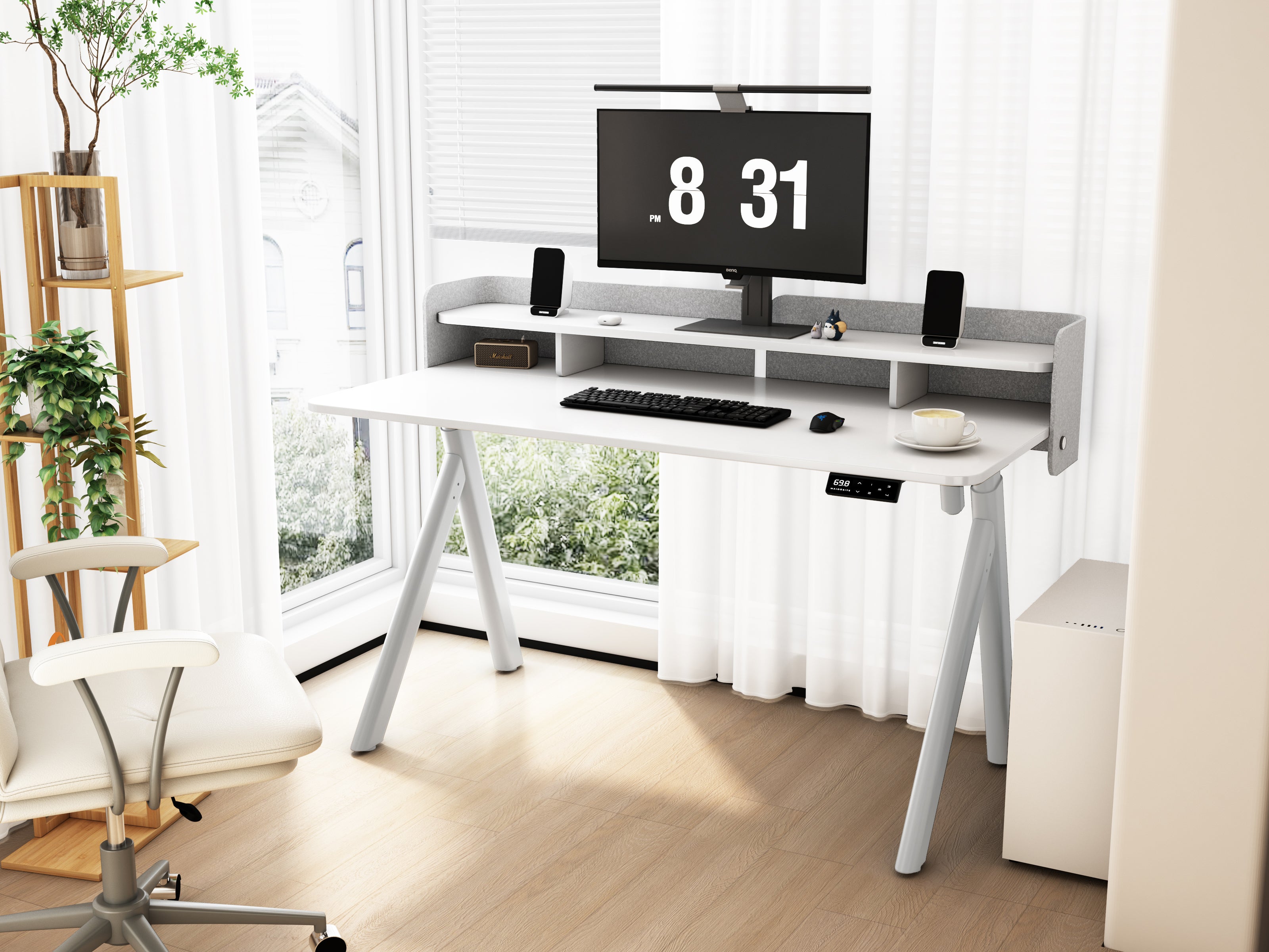 Maidesite ArborLift Height-Adjustable Electric Desk, 120 x 60 / 140 x 70 cm with USB-C Connection