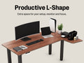 Maidesite Canvas 4 leg standing desk L shape corner desk