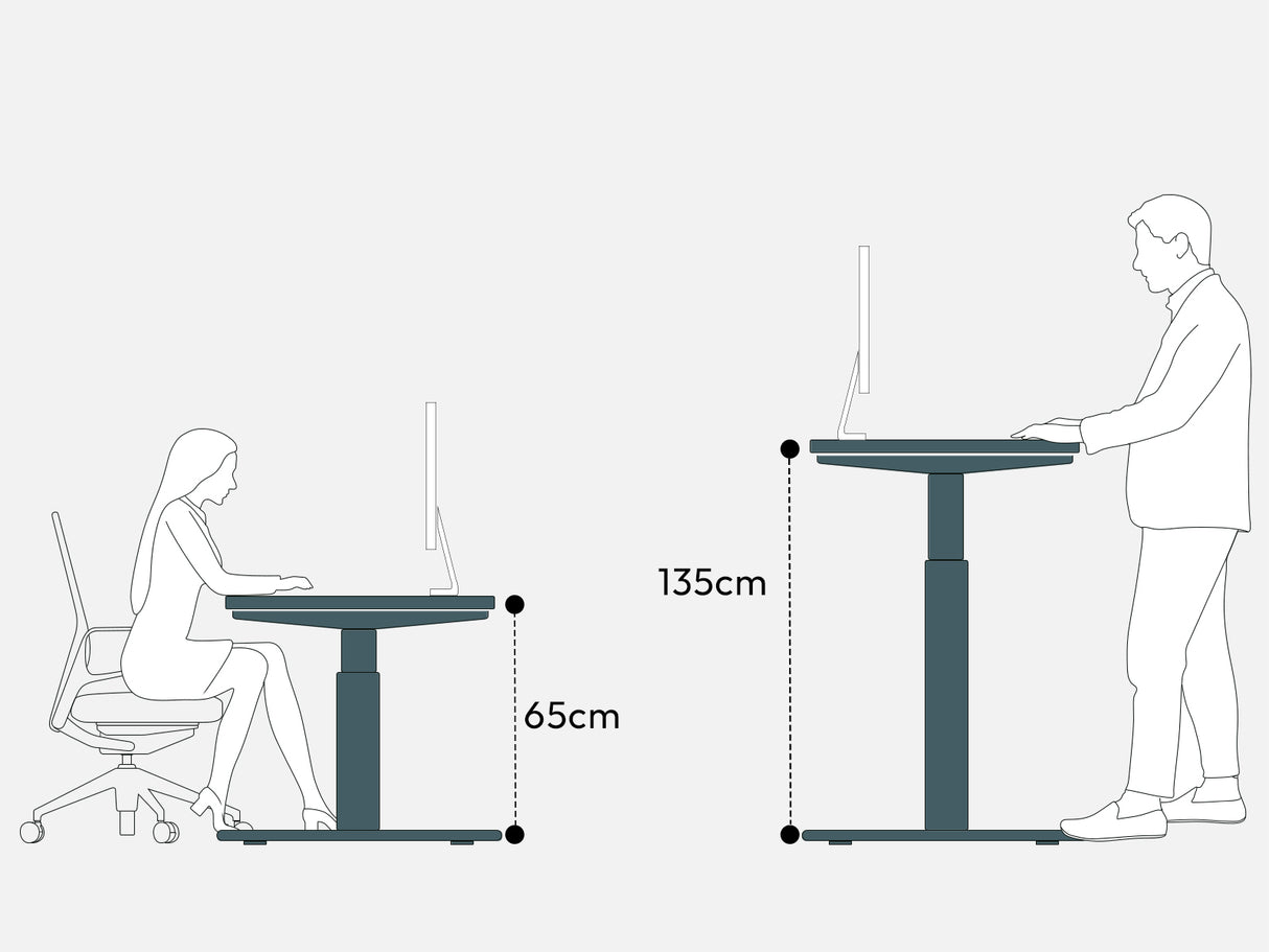 Maidesite T2 Pro Max - Electric Height-Adjustable Desk Frame
