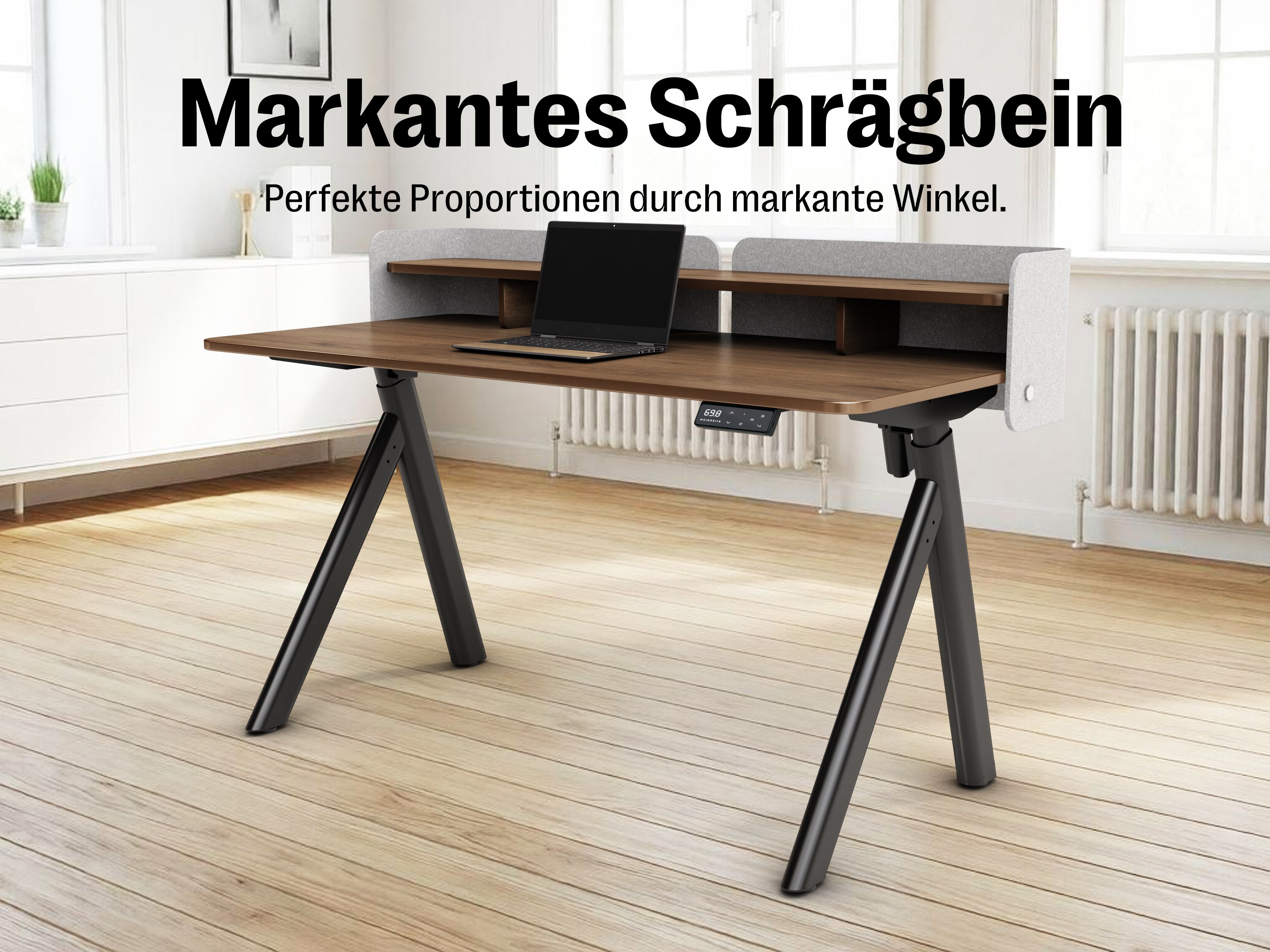 Maidesite ArborLift Height-Adjustable Electric Desk, 120 x 60 / 140 x 70 cm with USB-C Connection