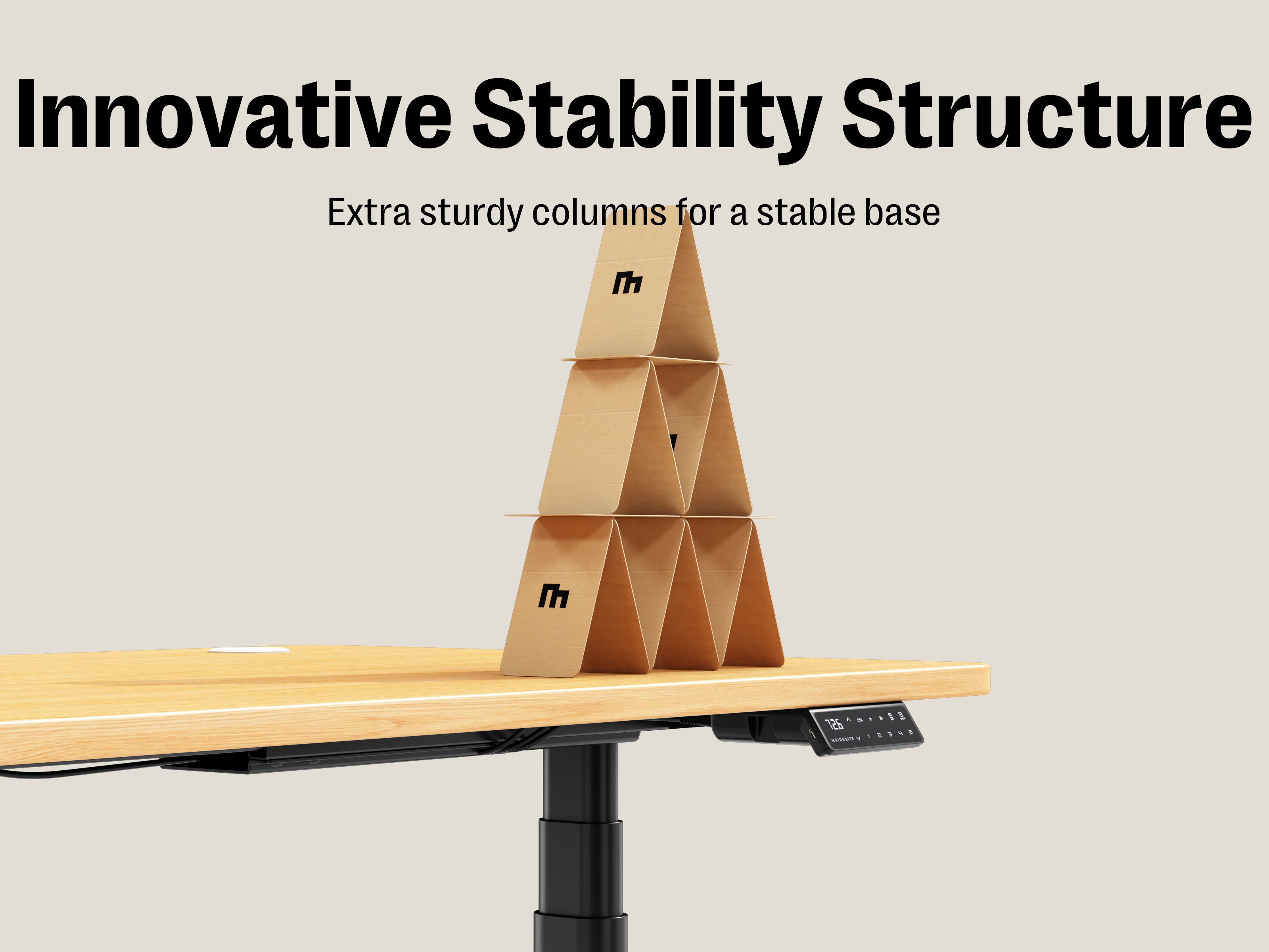 Maidesite TH2 Plus Art/EL2 Plus Art - Electric Standing Desk Height Adjustable Table Frame