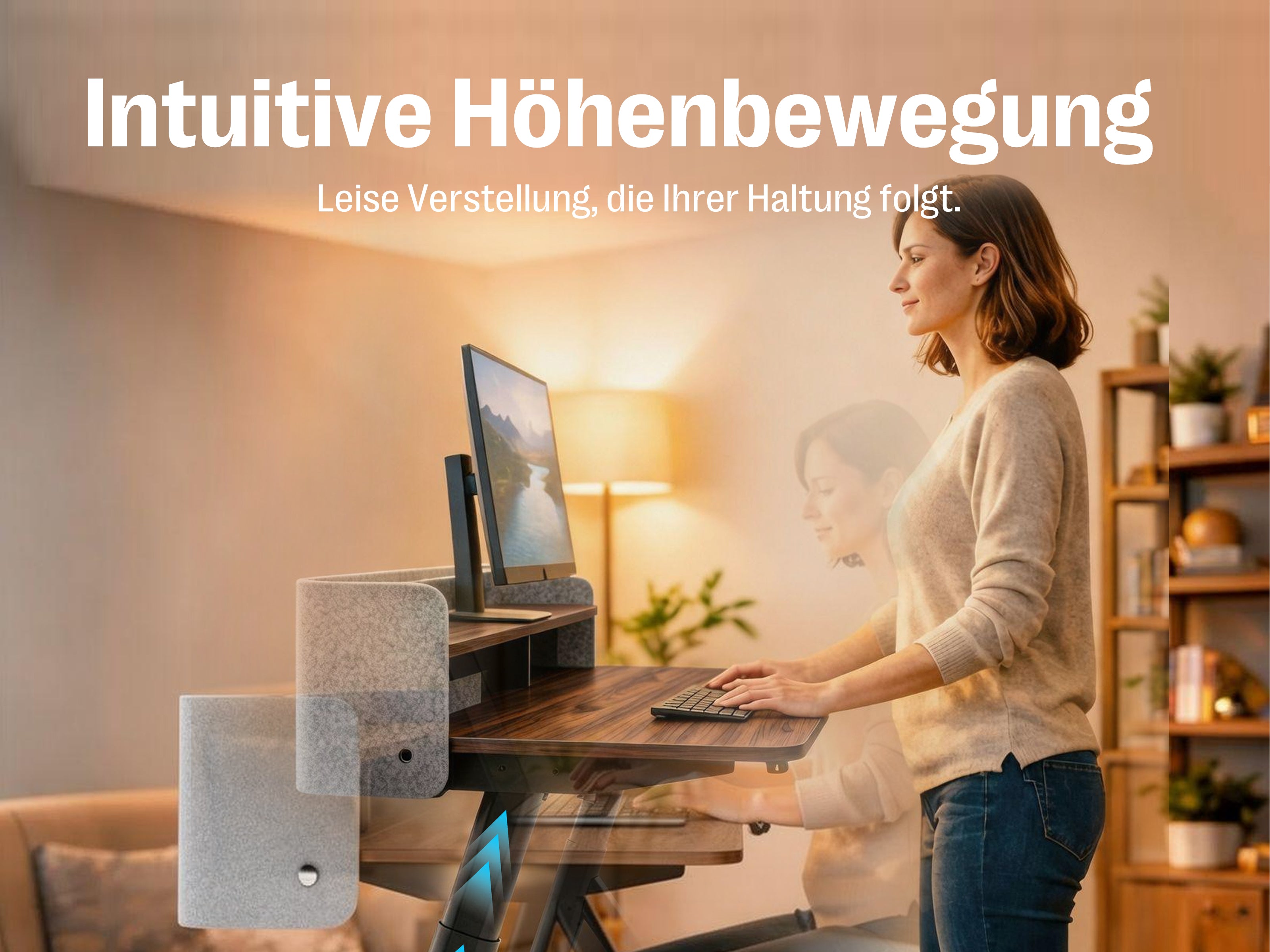 Maidesite ArborLift Height-Adjustable Electric Desk, 120 x 60 / 140 x 70 cm with USB-C Connection