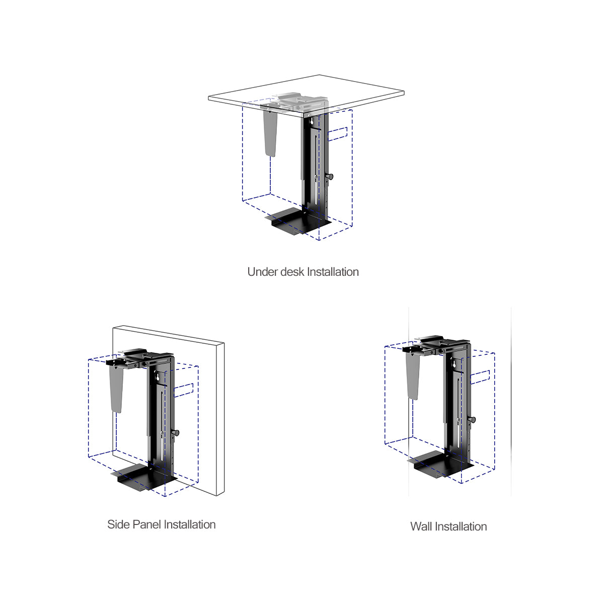 Maidesite CPU Holder Steel Swivel Under-desk PC Mount – MaidesiteUK