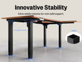 Maidesite Canvas 4 leg standing desk L shape corner desk