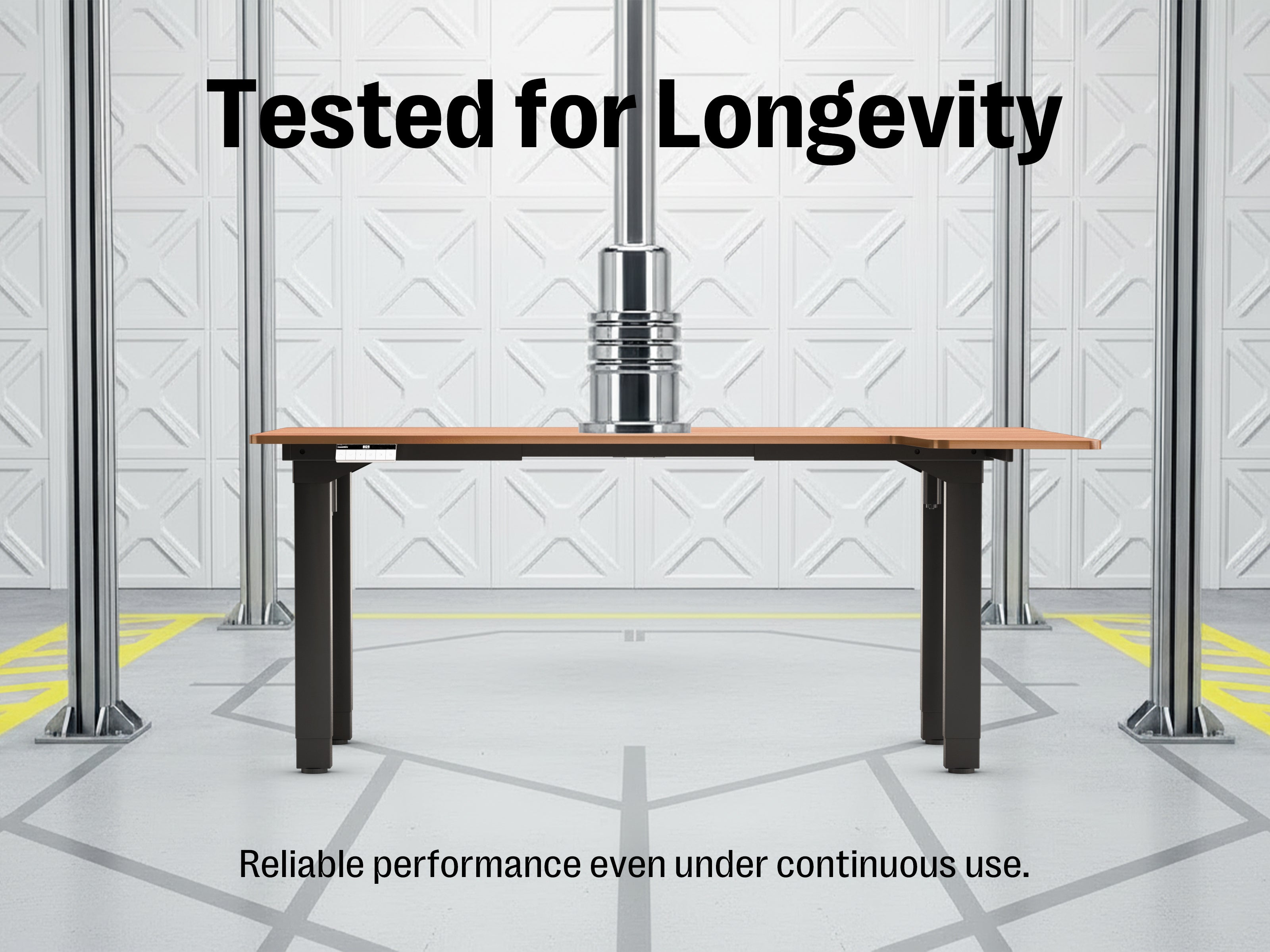 Maidesite Canvas 4 leg standing desk L shape corner desk