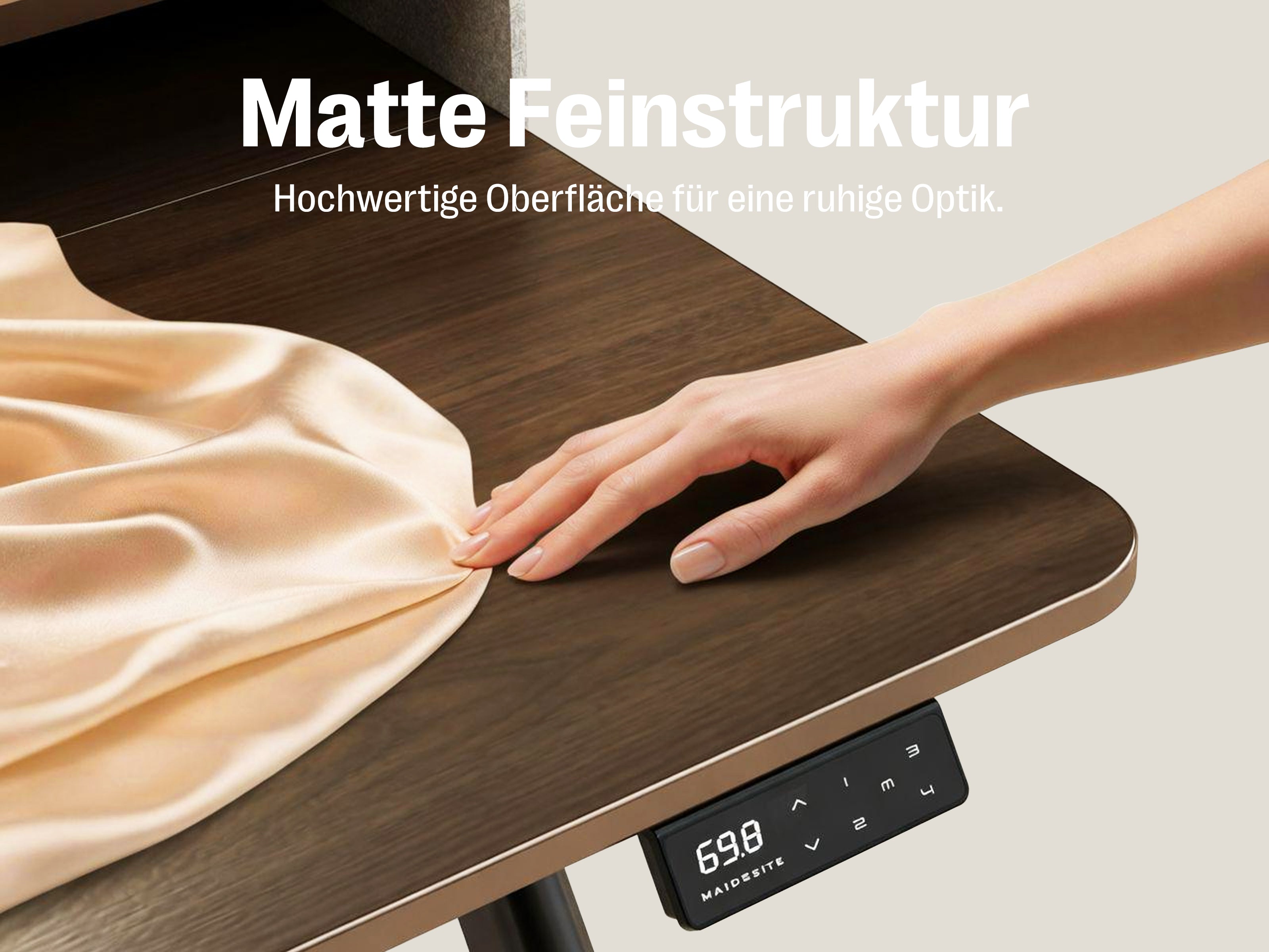 Maidesite ArborLift Height-Adjustable Electric Desk, 120 x 60 / 140 x 70 cm with USB-C Connection