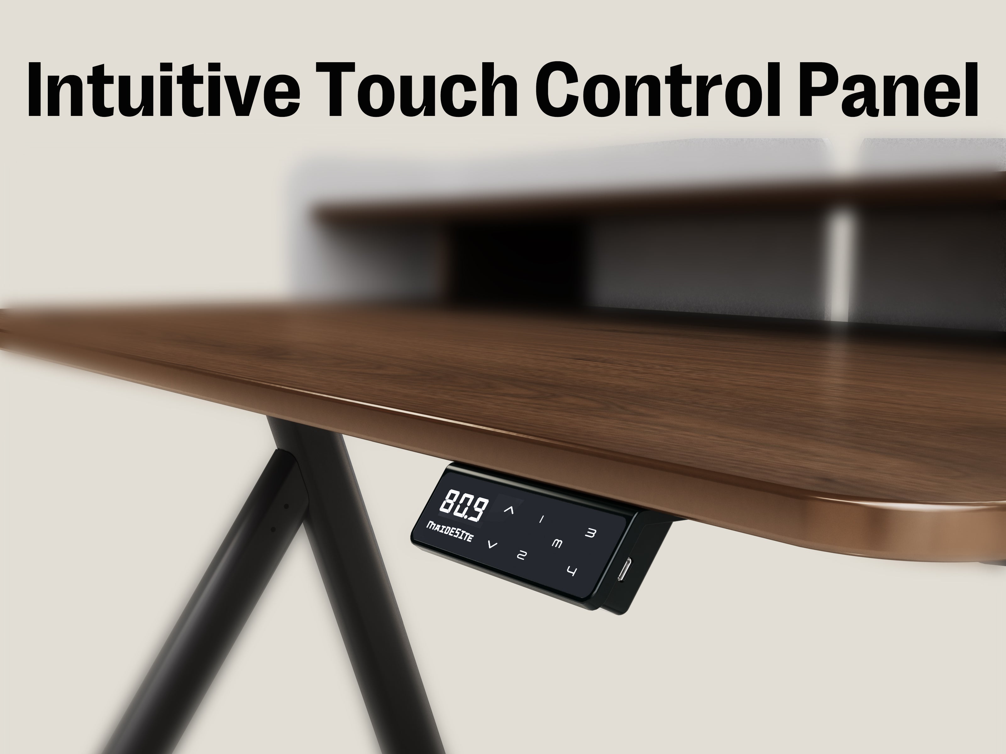 Maidesite ArborLift Height-Adjustable Electric Desk, 120 140cm with USB-C Connection