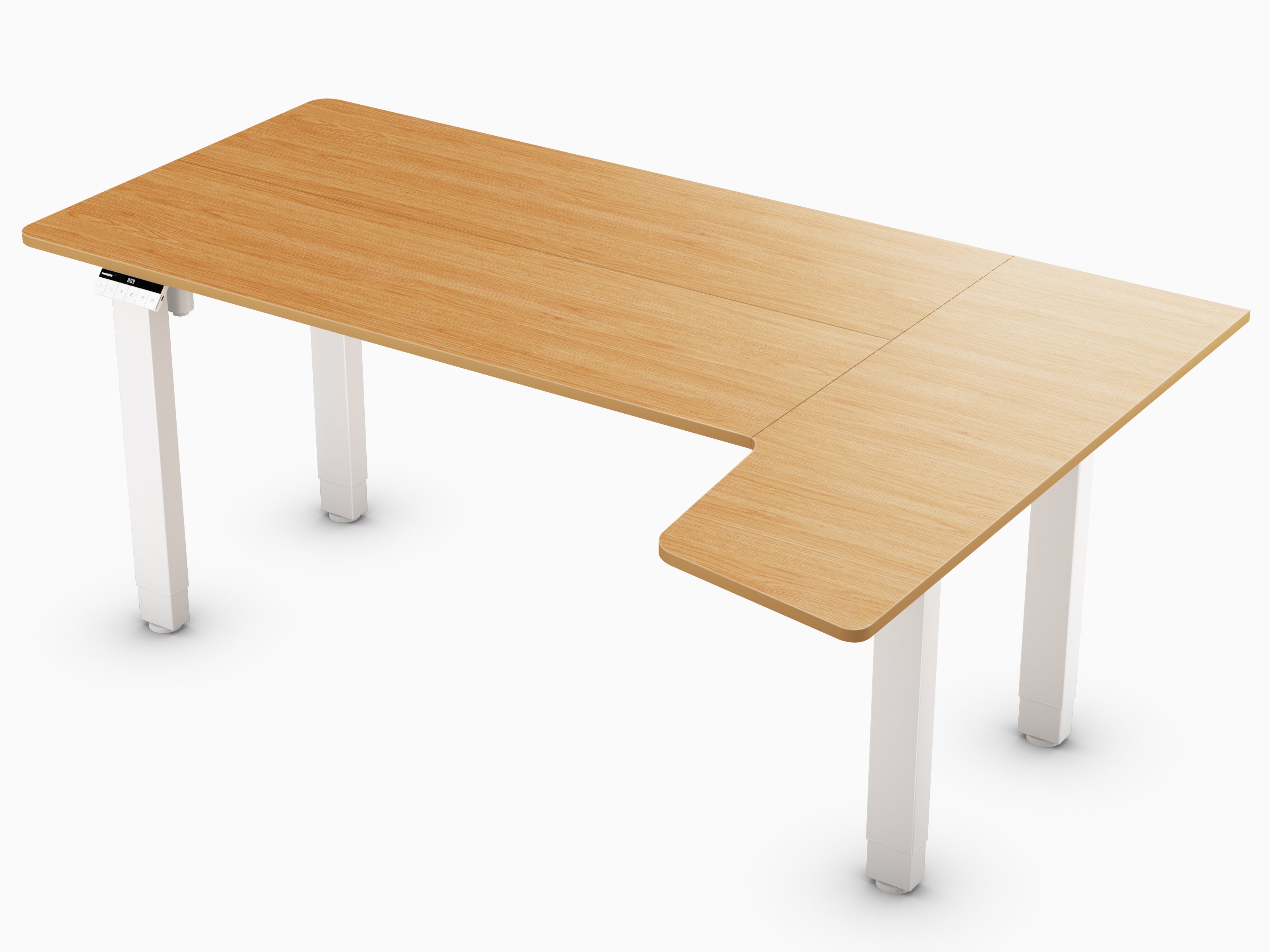 Maidesite Canvas 4 leg standing desk L shape corner desk