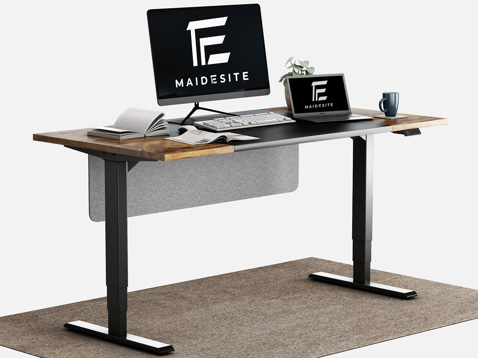 Maidesite SC2 Pro - Electric Height Adjustable Desk Sit-Stand Table 160x80/180x80 cm