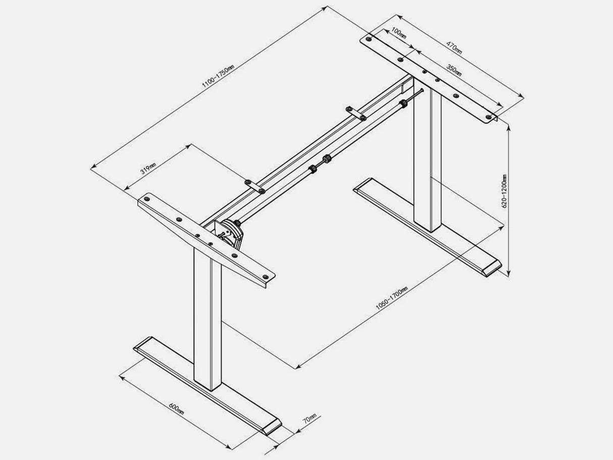 Maidesite T1 Pro - Electric Height-Adjustable Standing Desk Frame