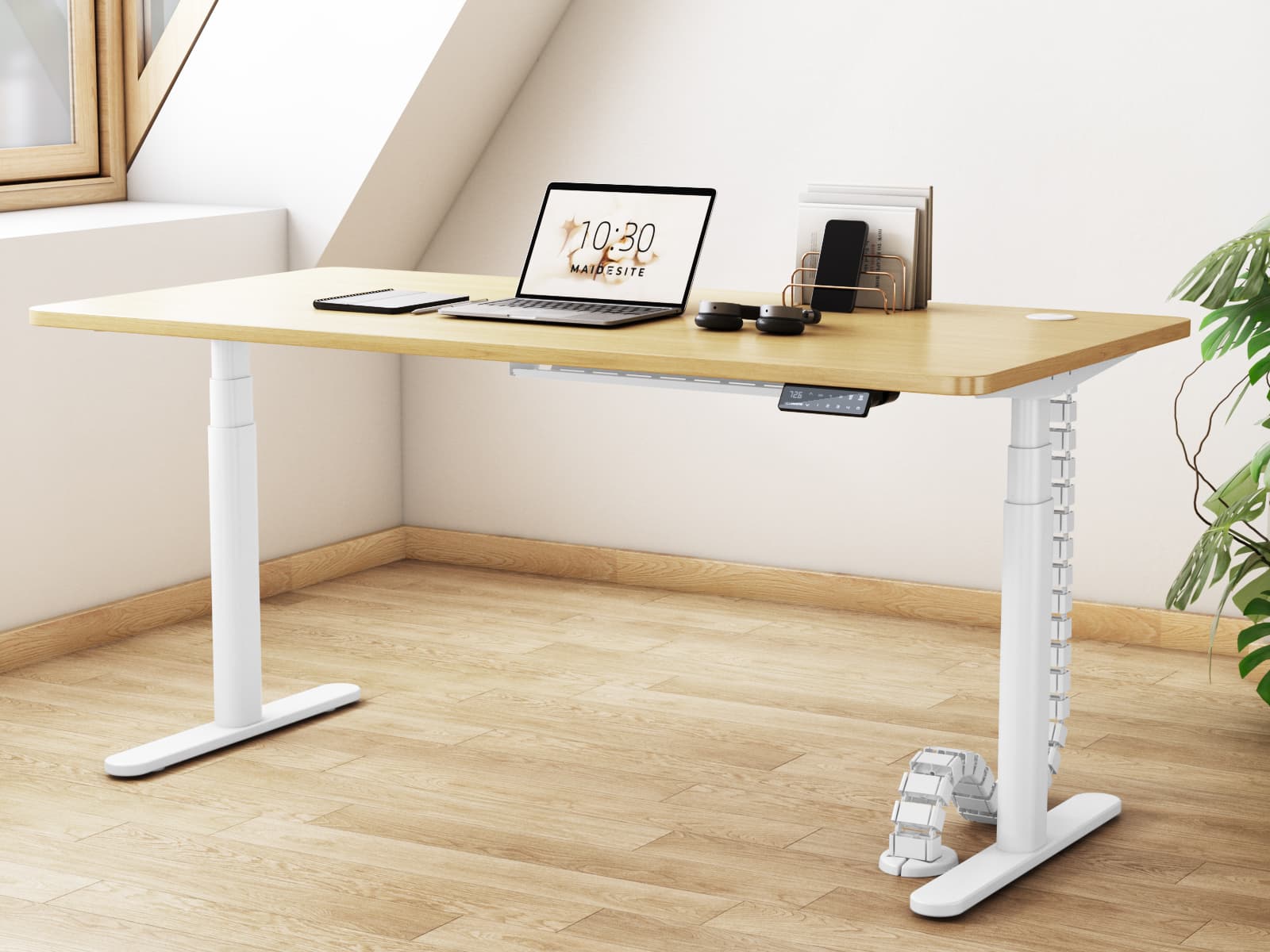 Maidesite TH2 Plus Art/EL2 Plus Art - Electric Standing Desk Height Adjustable Table Frame
