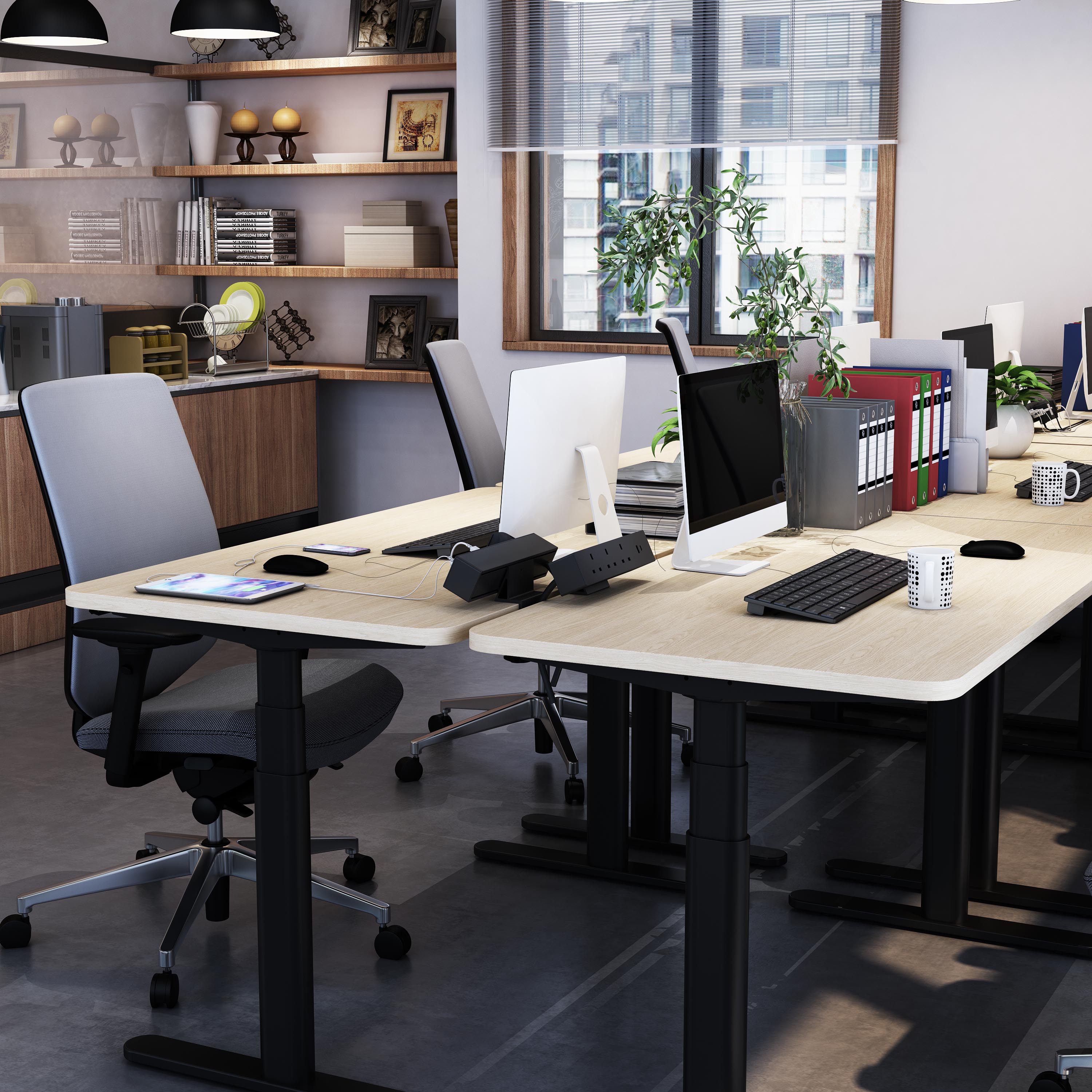 Maidesite Desktop Power Strip 2.2m Extension Lead 3 Sockets with 1 USB A and USB C