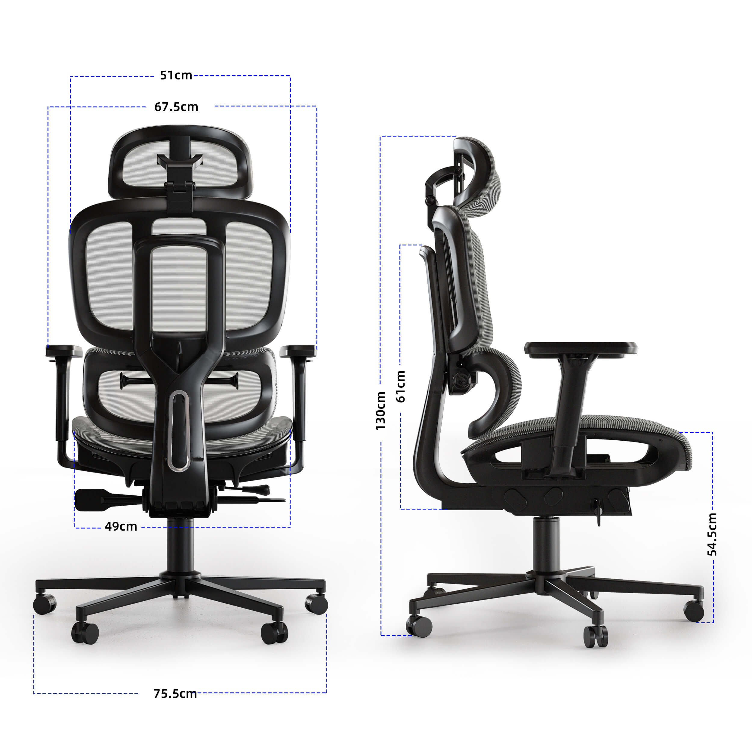 Maidesite best office chair for back pain with adjustable back support