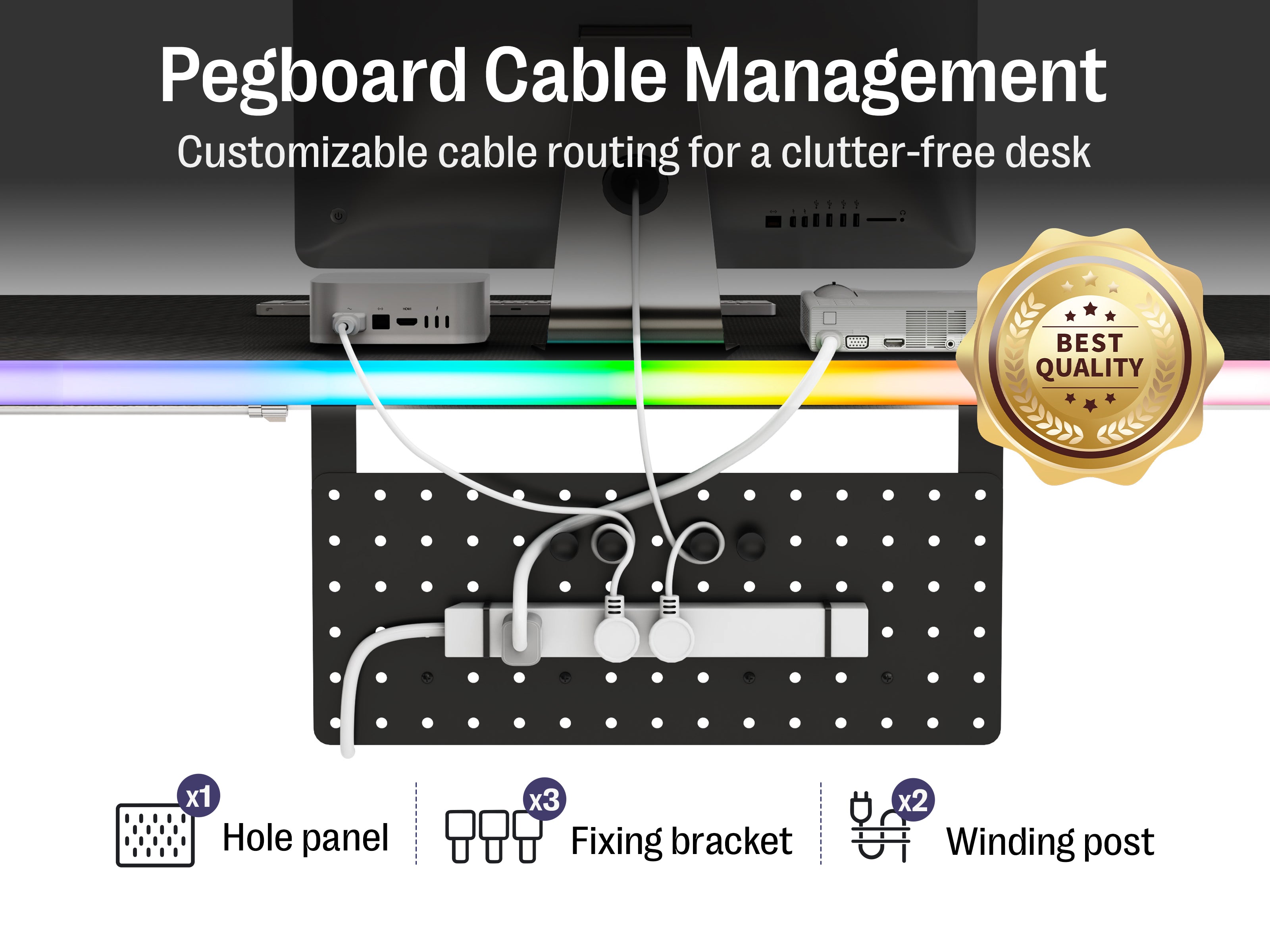 Maidesite Rainbow - Smart Standing Desk with RGB Light Strip