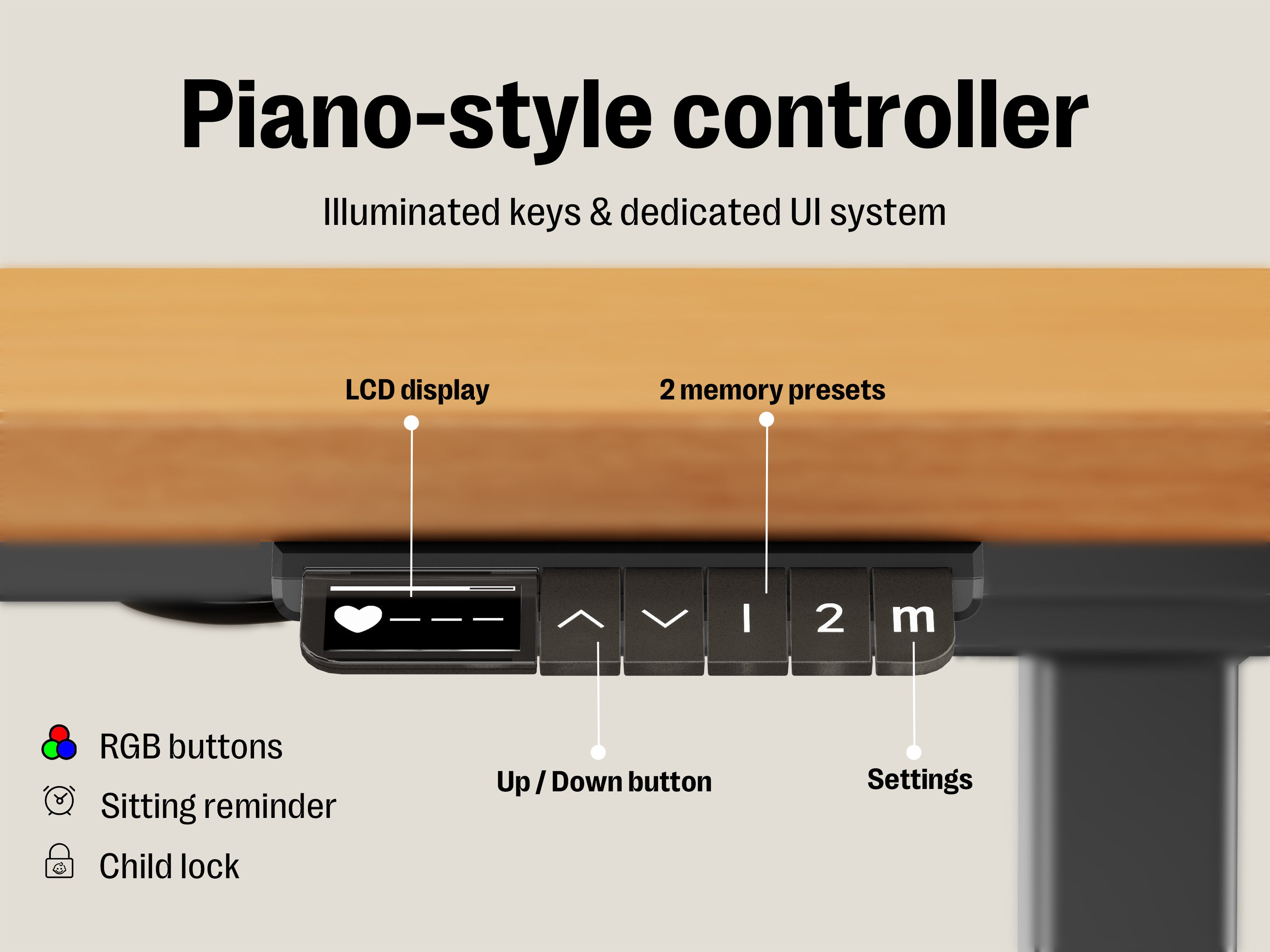 Maidesite T2 Pro Max - Electric Height-Adjustable Desk