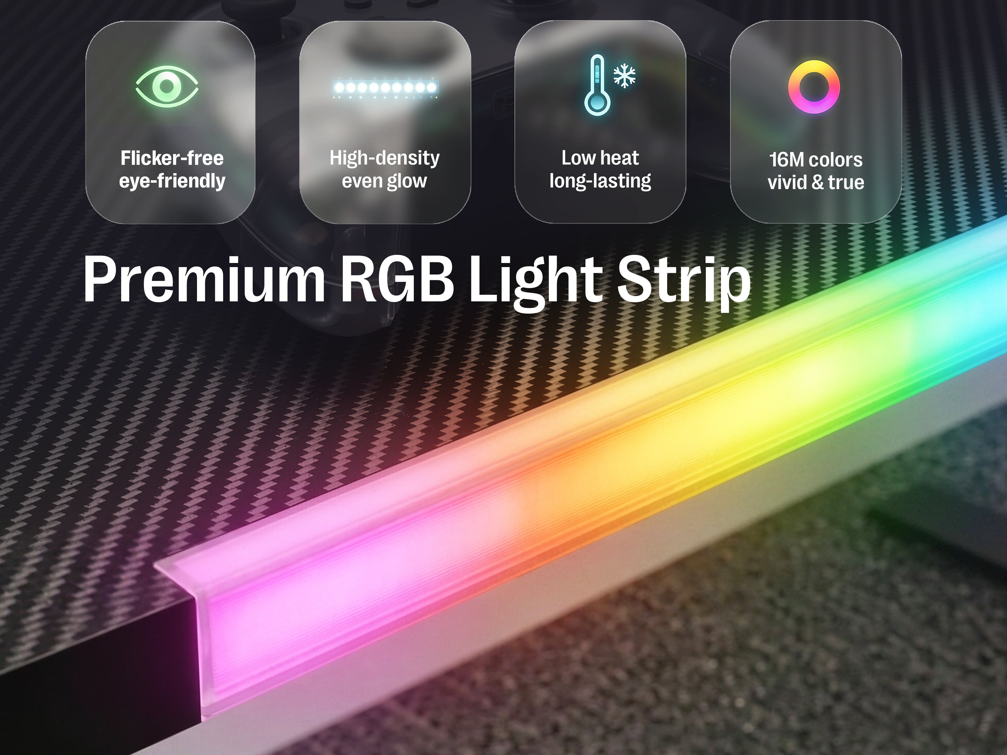 Maidesite Rainbow - Smart Standing Desk with RGB Light Strip