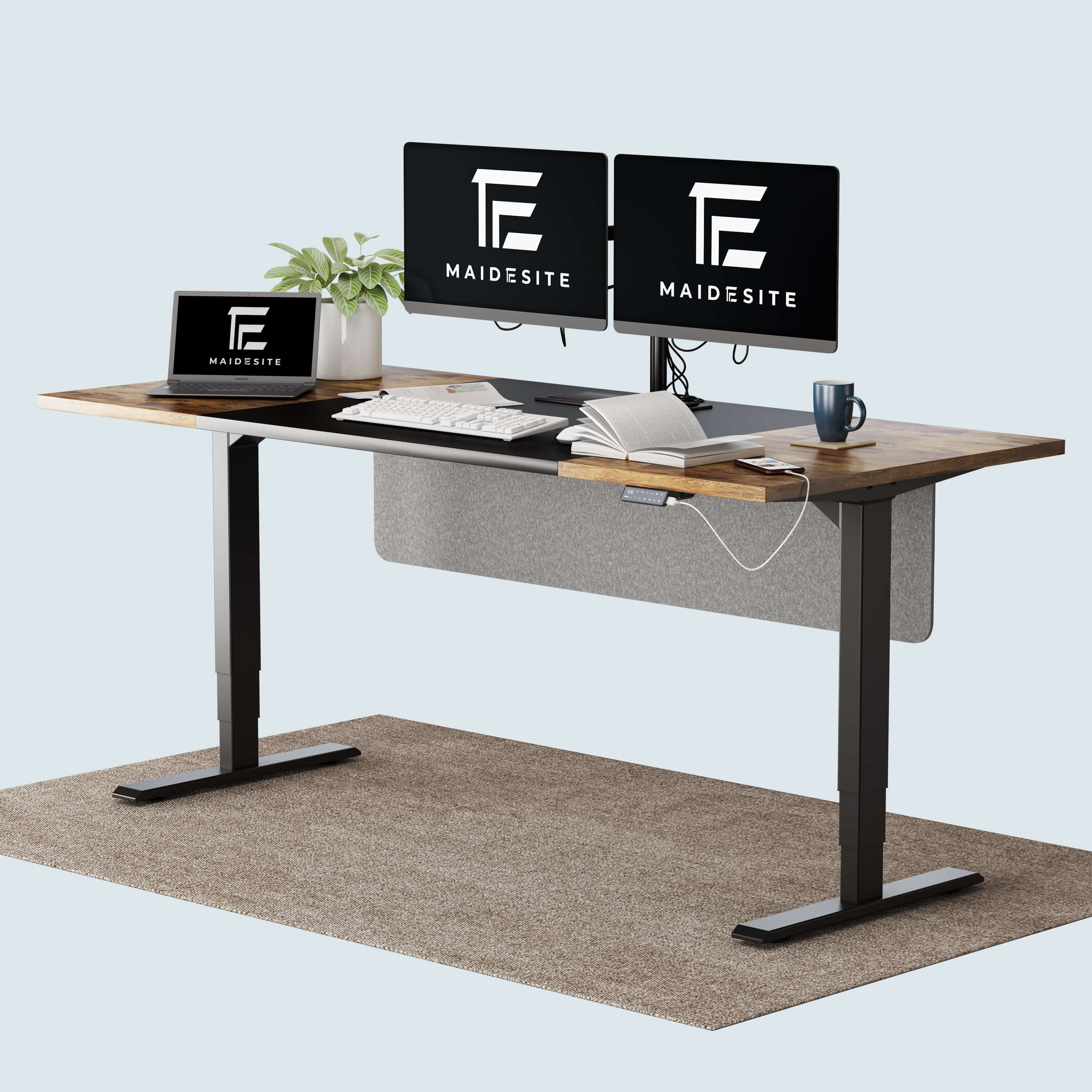 Maidesite SC2 Pro - Electric Height Adjustable Desk Sit-Stand Table 160x80/180x80 cm