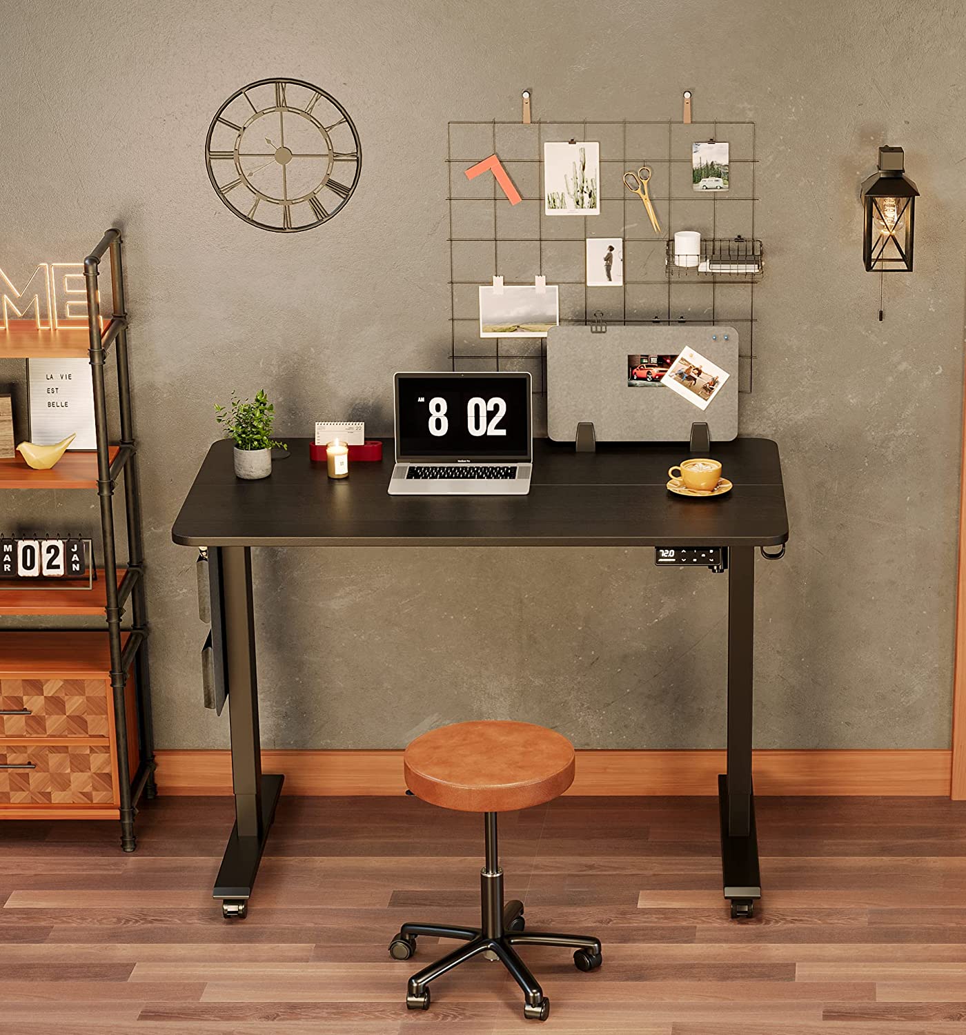 Maidesite elegant and stylish black standing desk for home and office