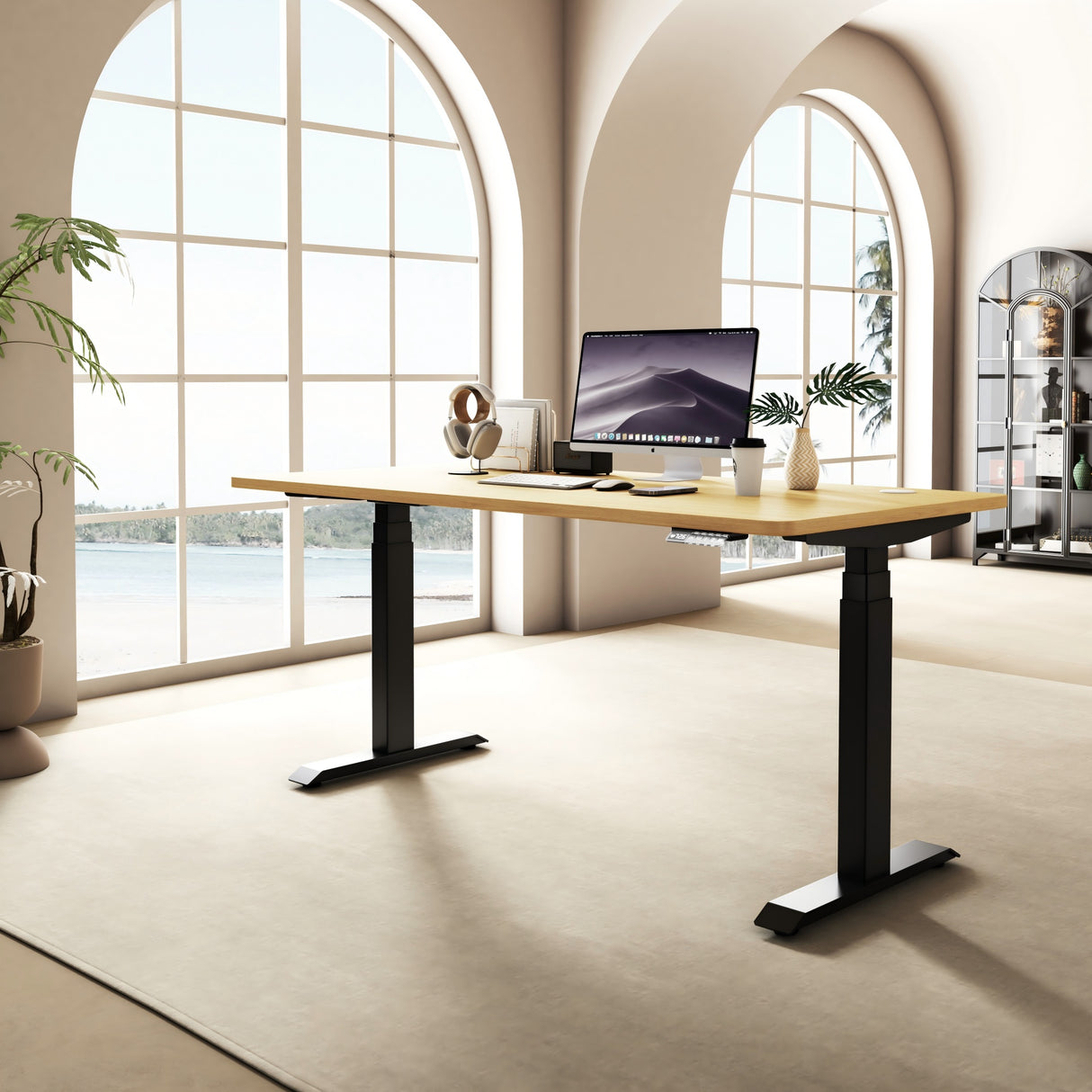 Maidesite T2 Pro Max ultra-solid standing desk in the office