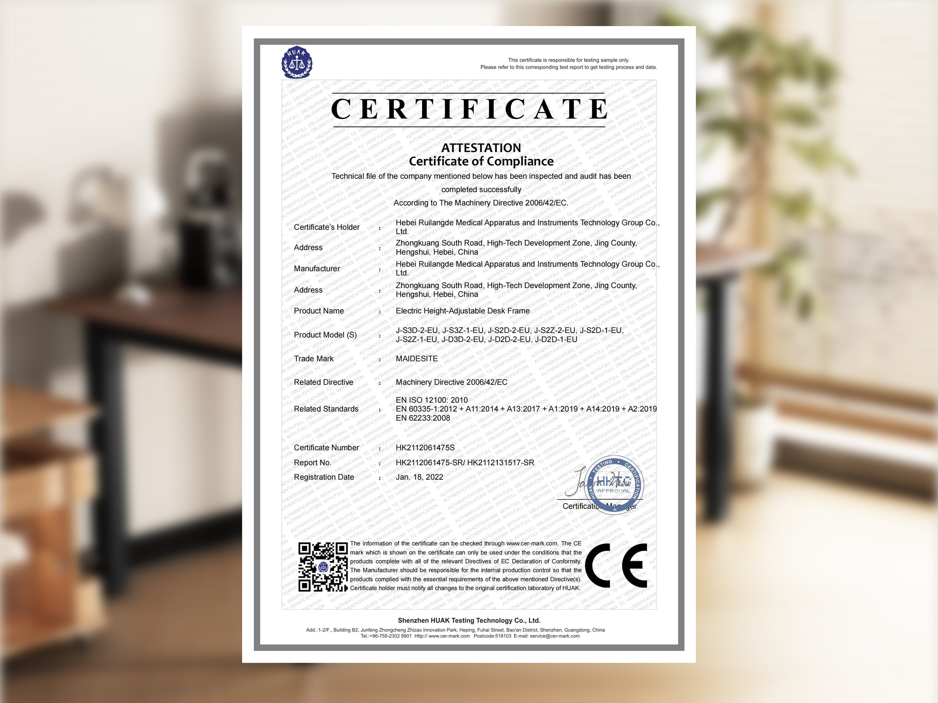 Maidesite T4 Pro Plus - 4 Leg Electric Stand Up Desk Frame