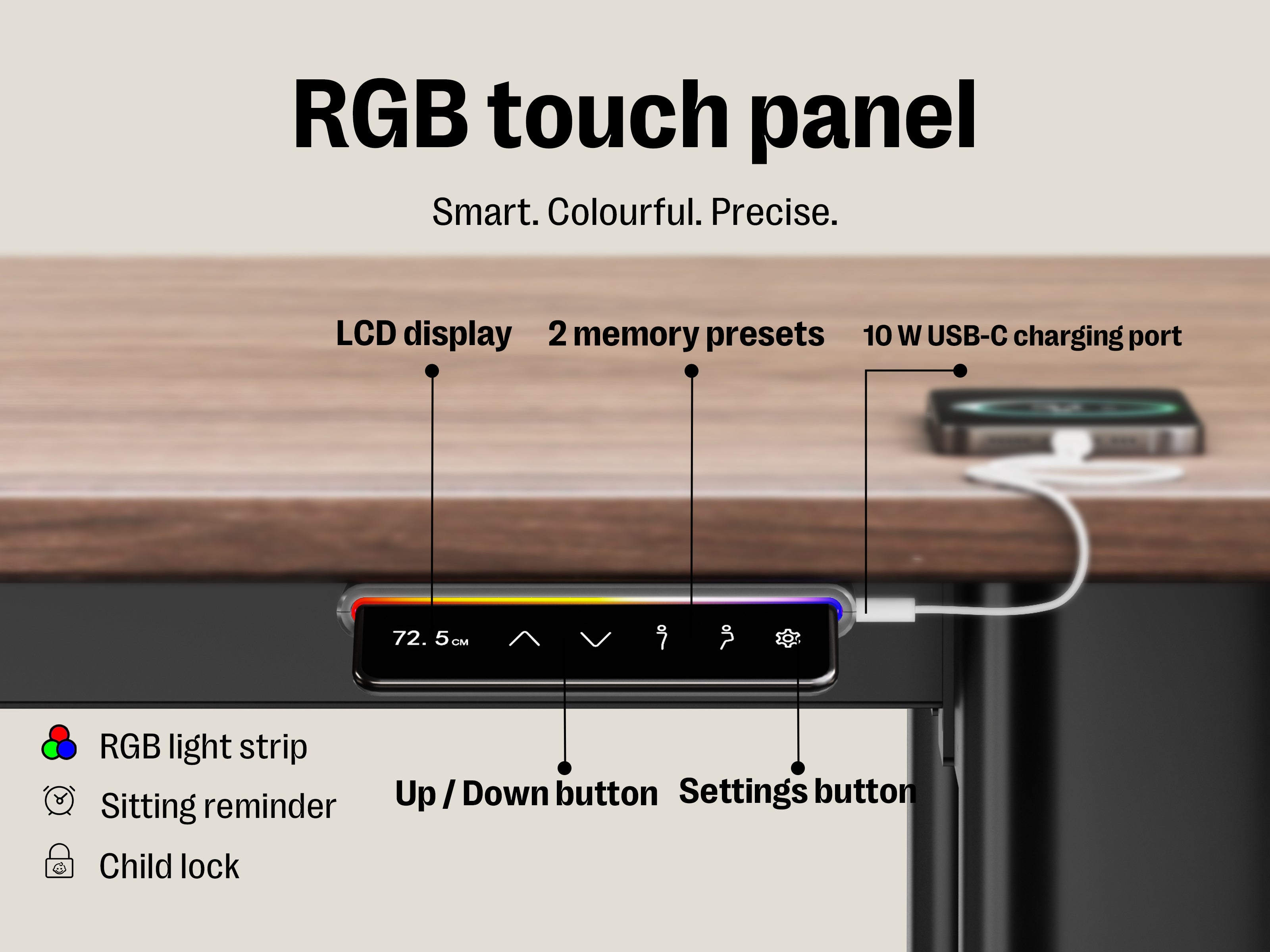 Maidesite T4 Pro Plus - 4 Leg Electric Stand Up Desk Frame
