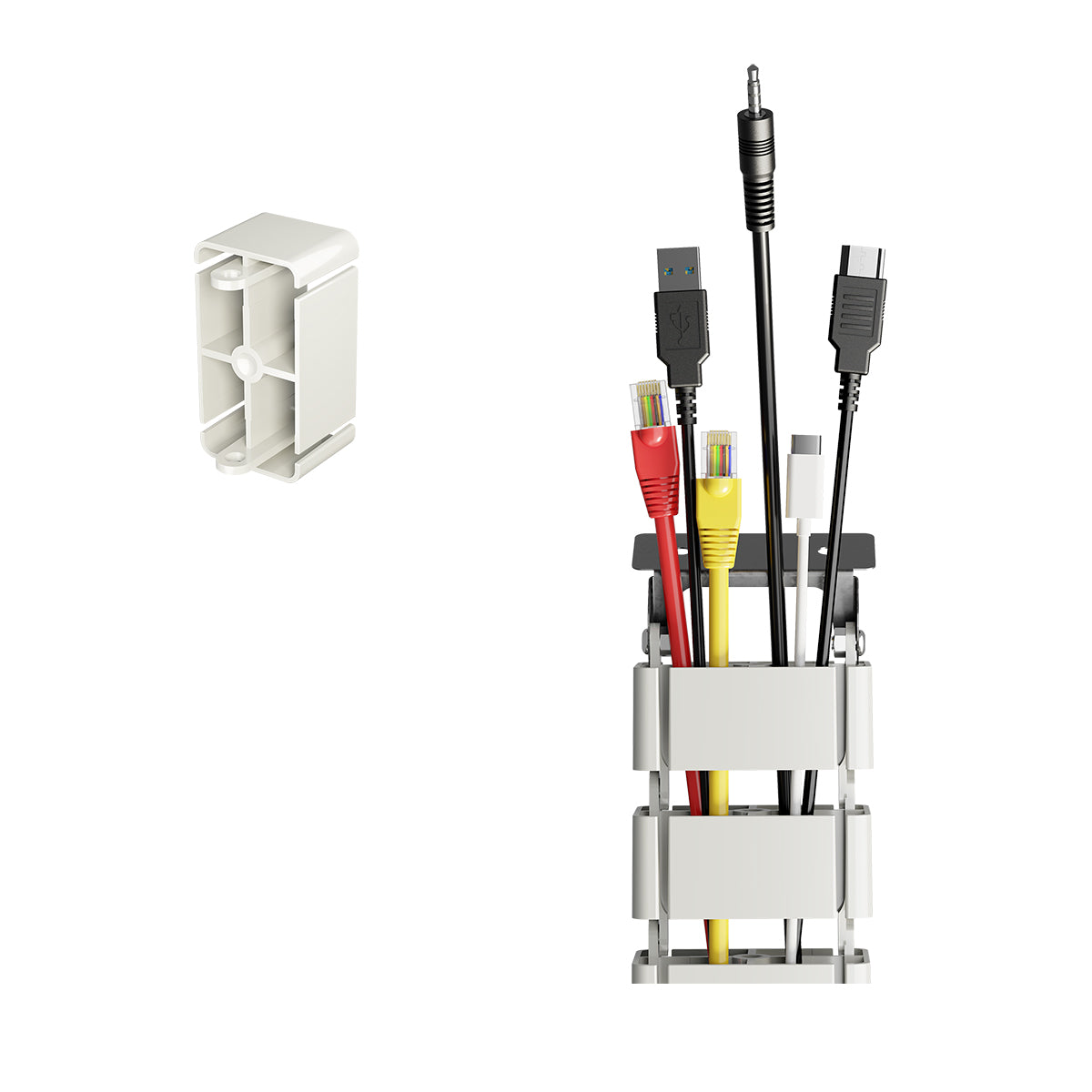 Maidesite cable spine with 4 way entry cable management, help you better organize the cables