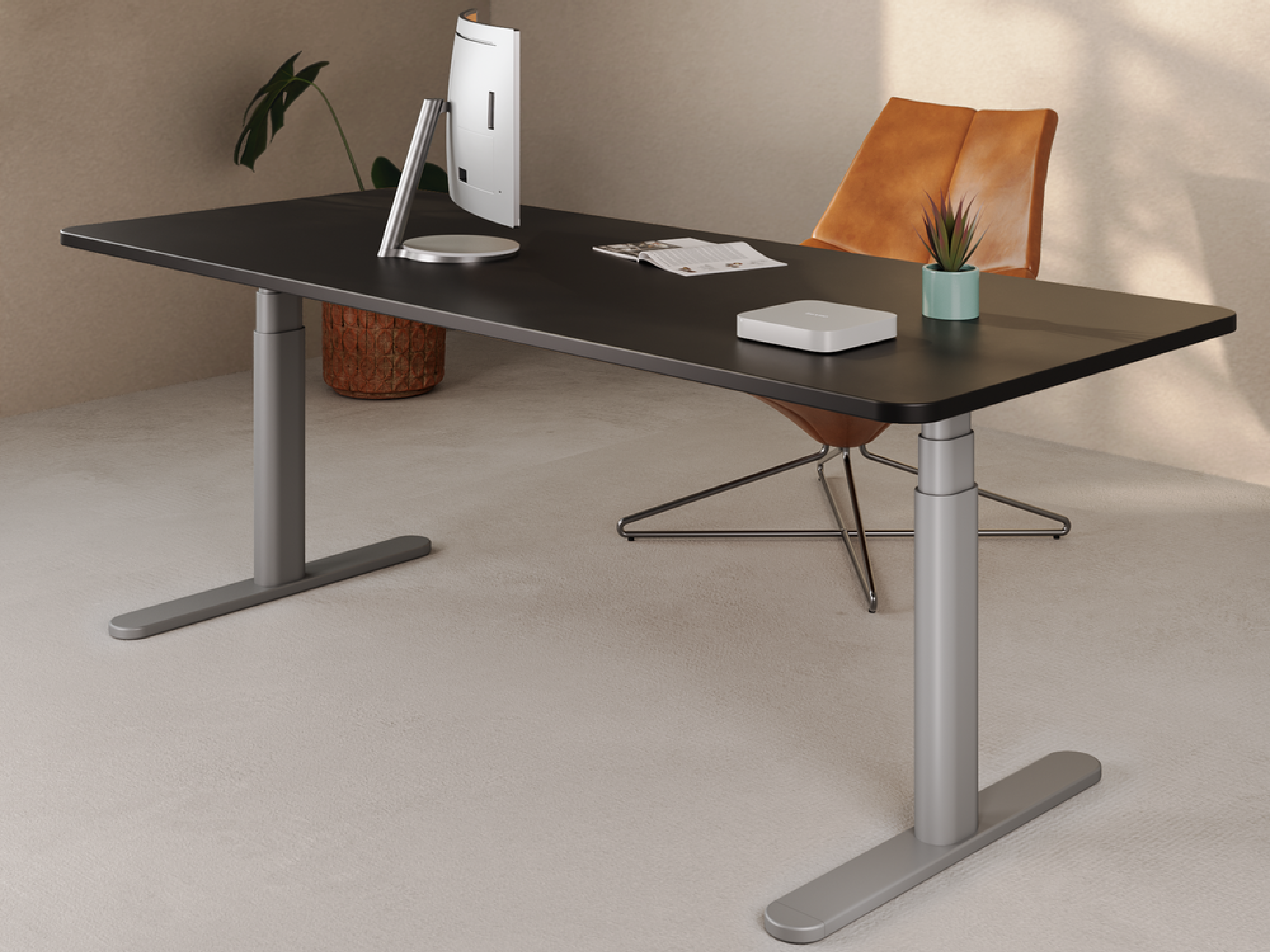 Maidesite TH2 Plus Art/EL2 Plus Art - Electric Standing Desk Height Adjustable Table Frame